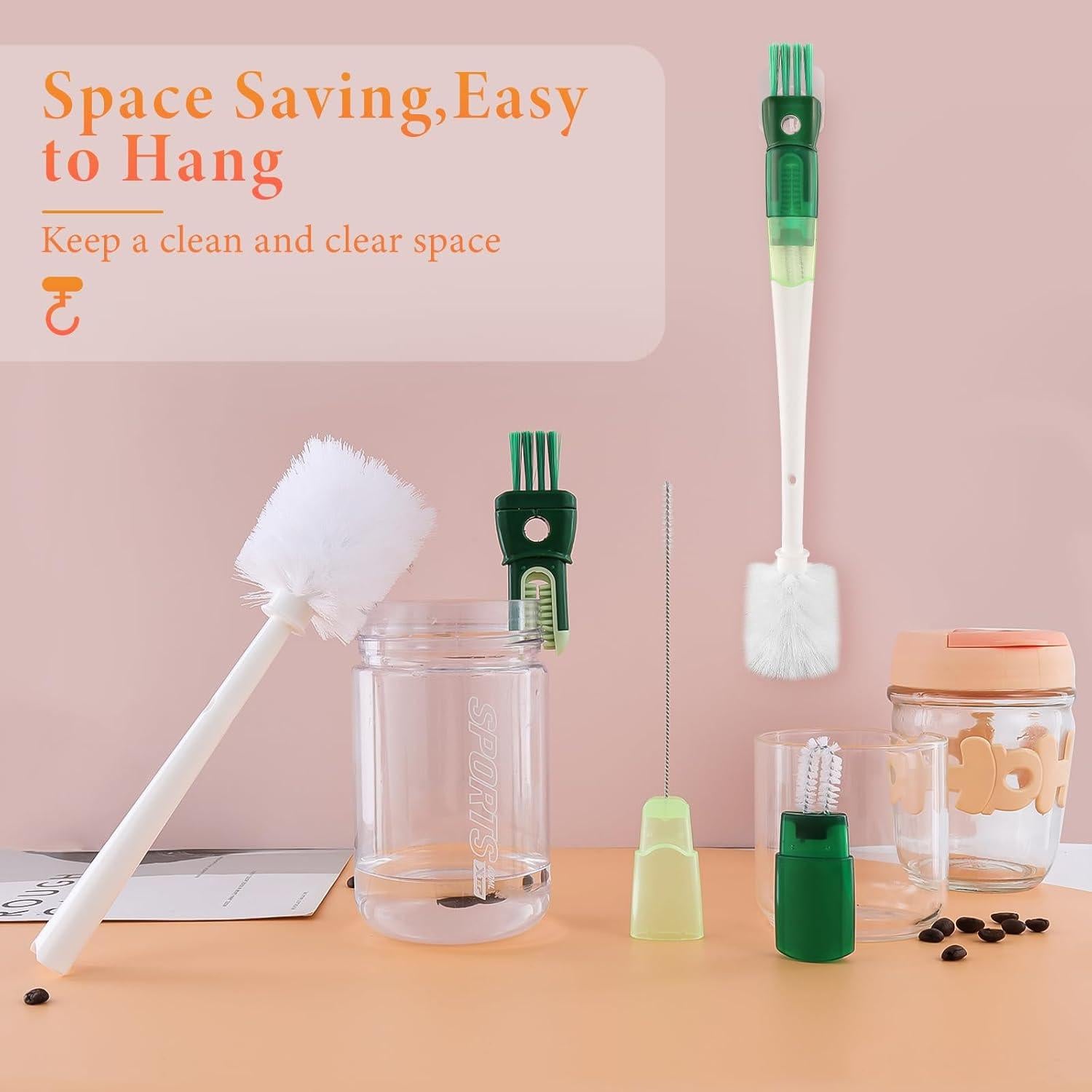 Cepillo 5 en 1 GDFPLXW para Botellas y Tazas - Limpieza Eficaz