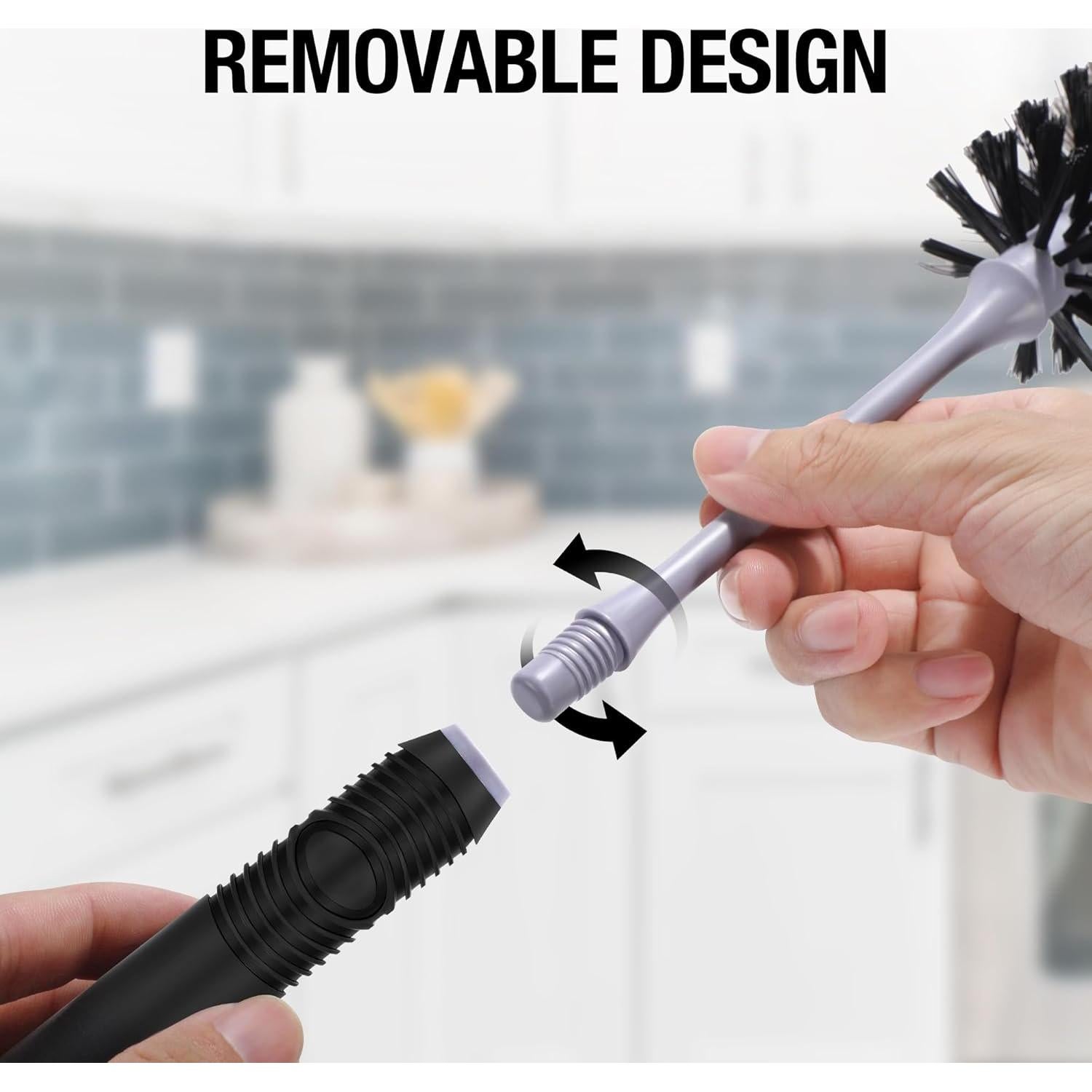 Cepillo para Botellas YeuDeuy con Mango Largo y Cerdas Duales