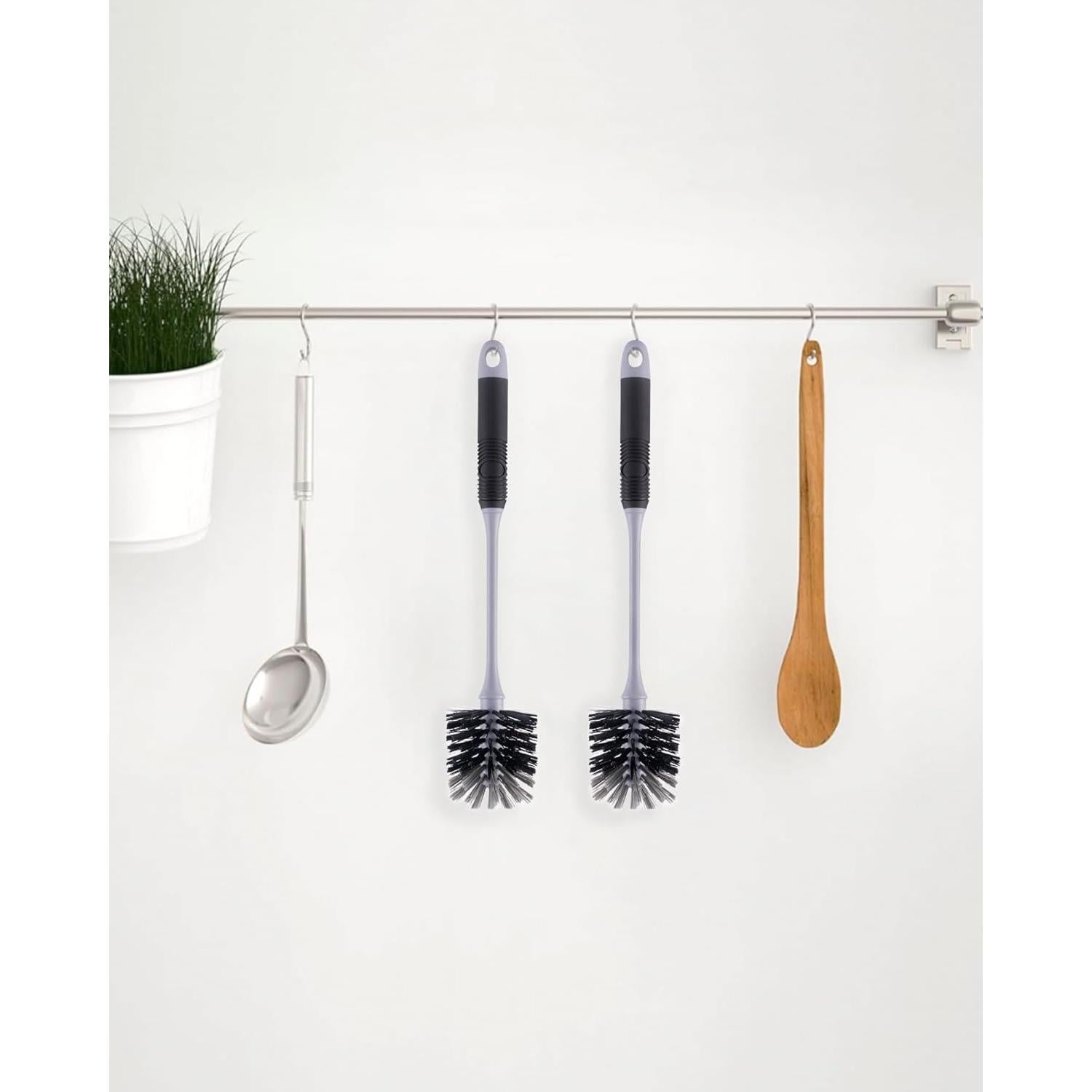 Cepillo para Botellas YeuDeuy con Mango Largo y Cerdas Duales