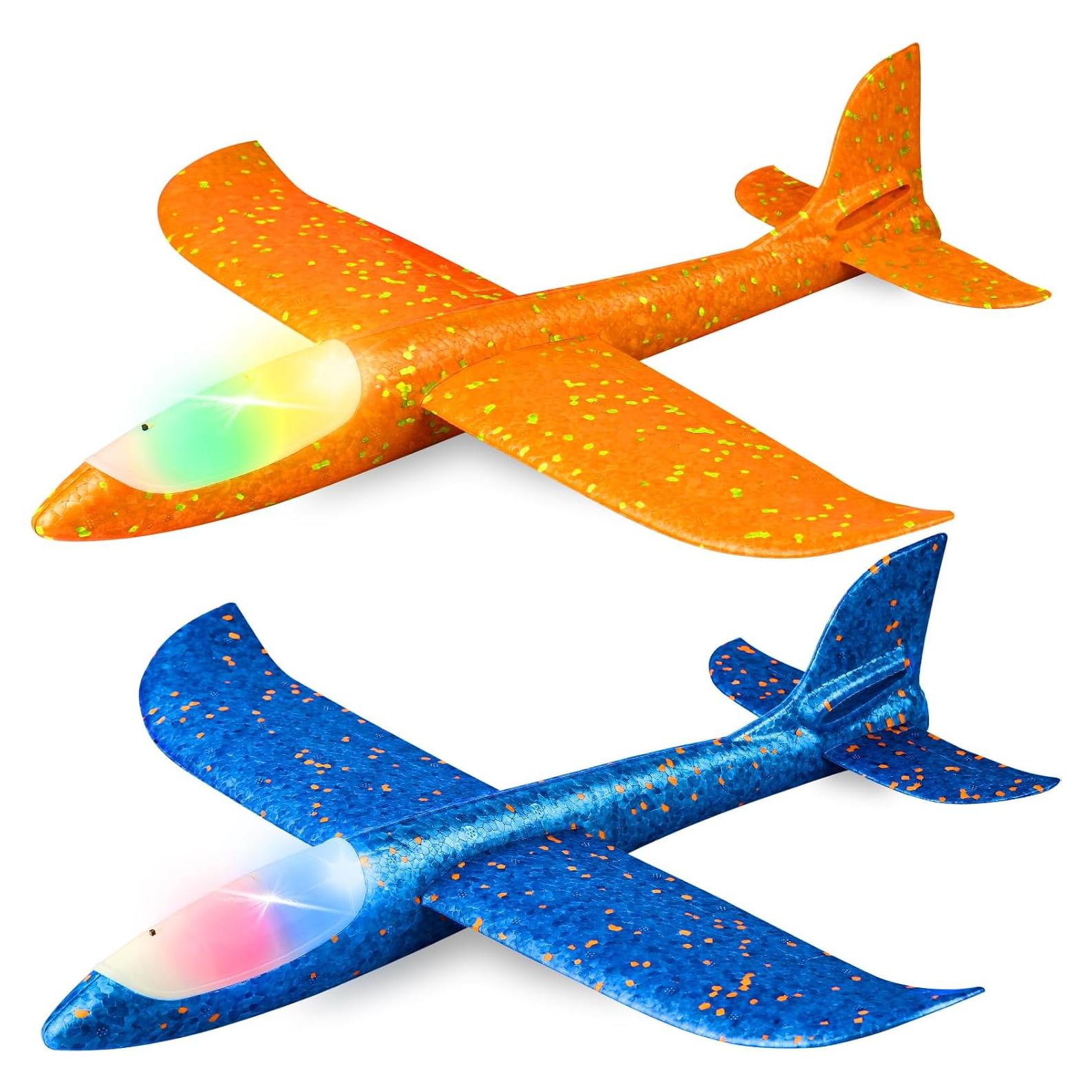 Paquete de 2 Aviones LED CUKU 44,45 cm 2 Modos de Vuelo