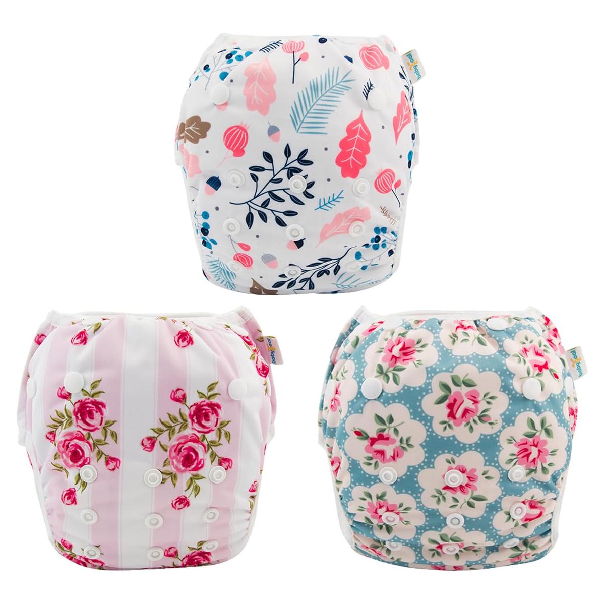 Pañales de Natación Reutilizables Babygoal - 3 Paquetes para Bebés 0-8 Meses