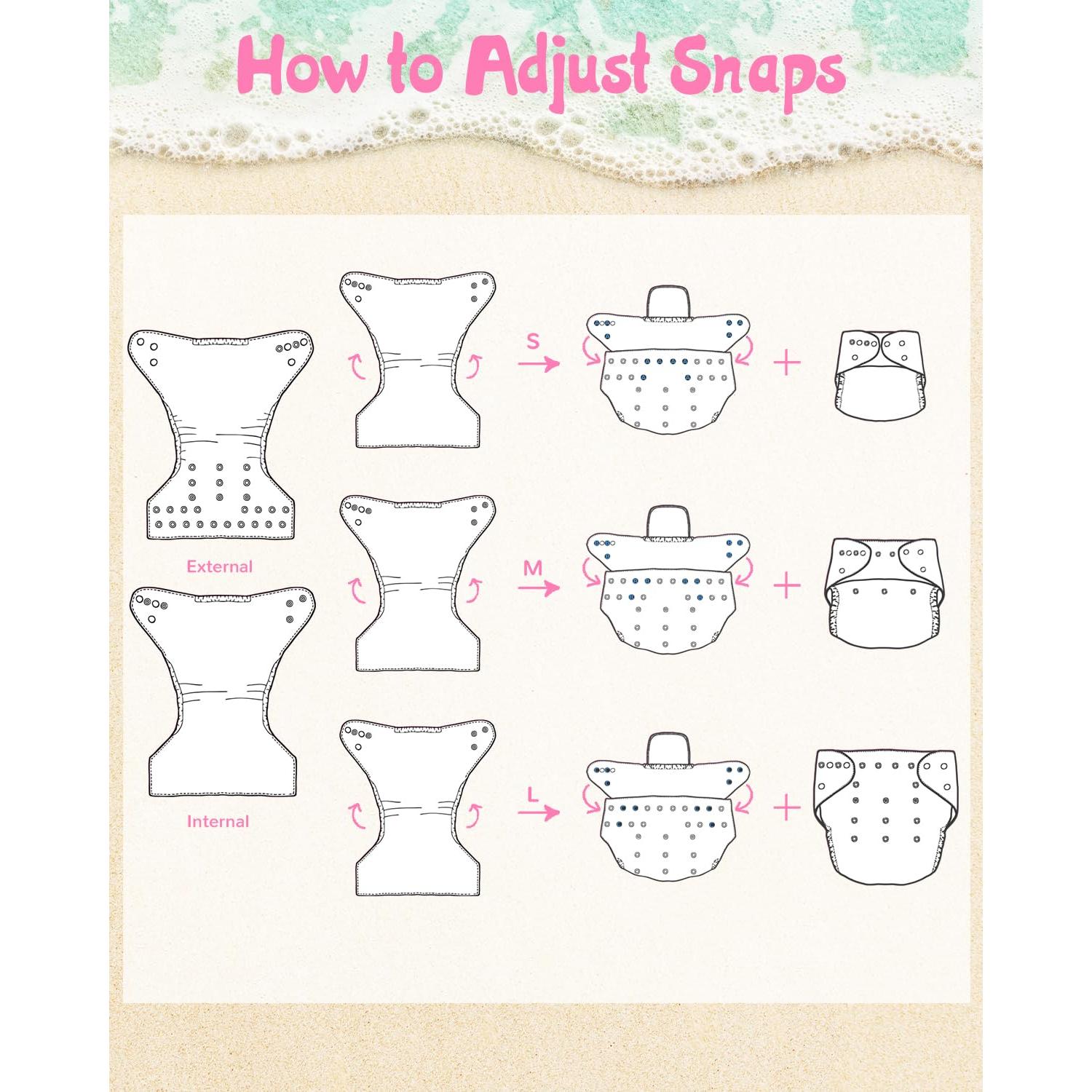 Pañales de Natación Reutilizables Babygoal - 3 Paquetes para Bebés 0-8 Meses