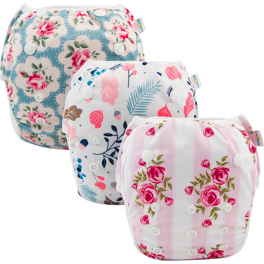 Pañales de Natación Reutilizables Babygoal - 3 Paquetes para Bebés 0-8 Meses