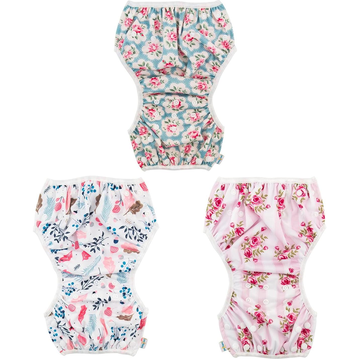 Pañales de Natación Reutilizables Babygoal - 3 Paquetes para Bebés 0-8 Meses