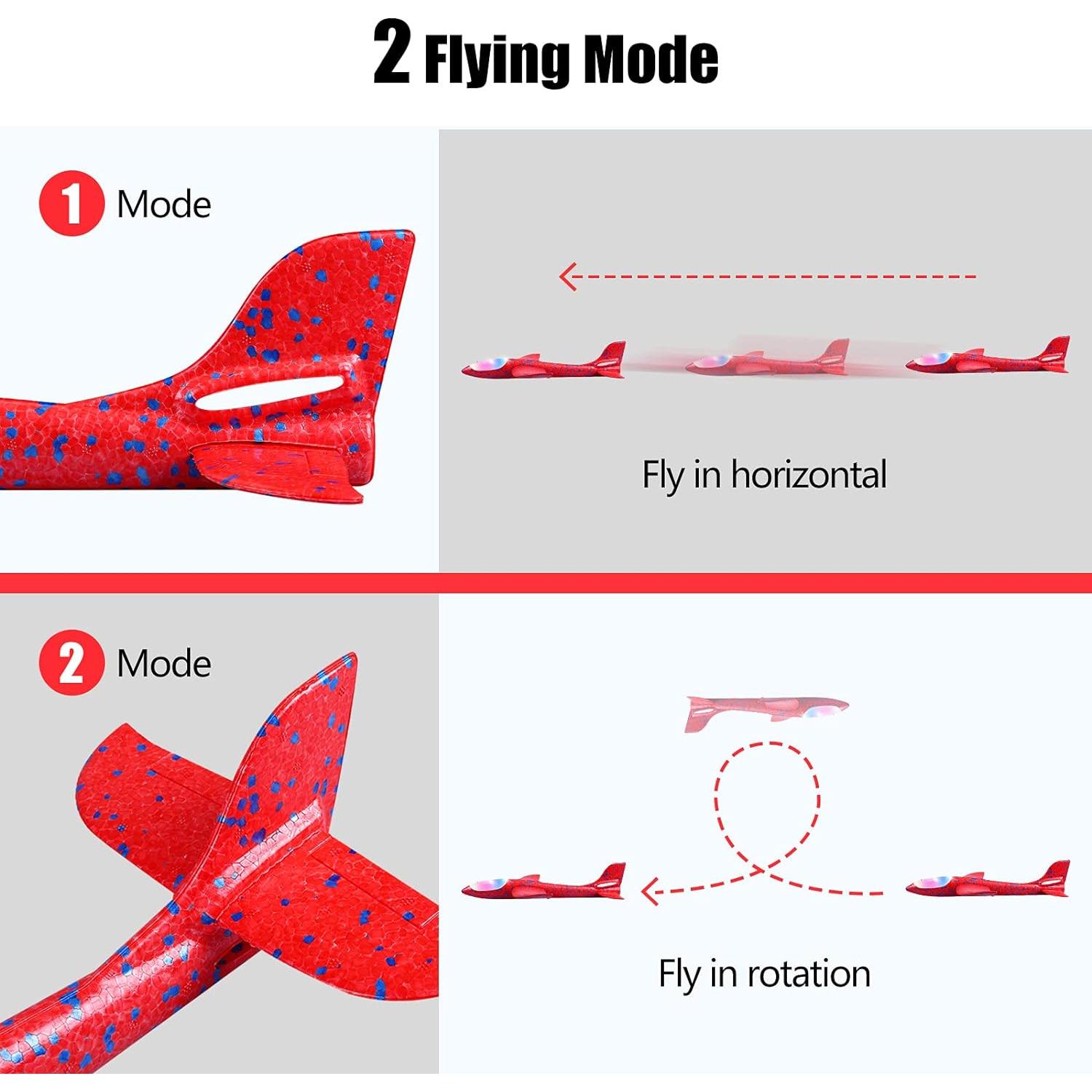 Paquete de 2 Aviones de Luz LED CUKU 44.5 cm Juguete Volador