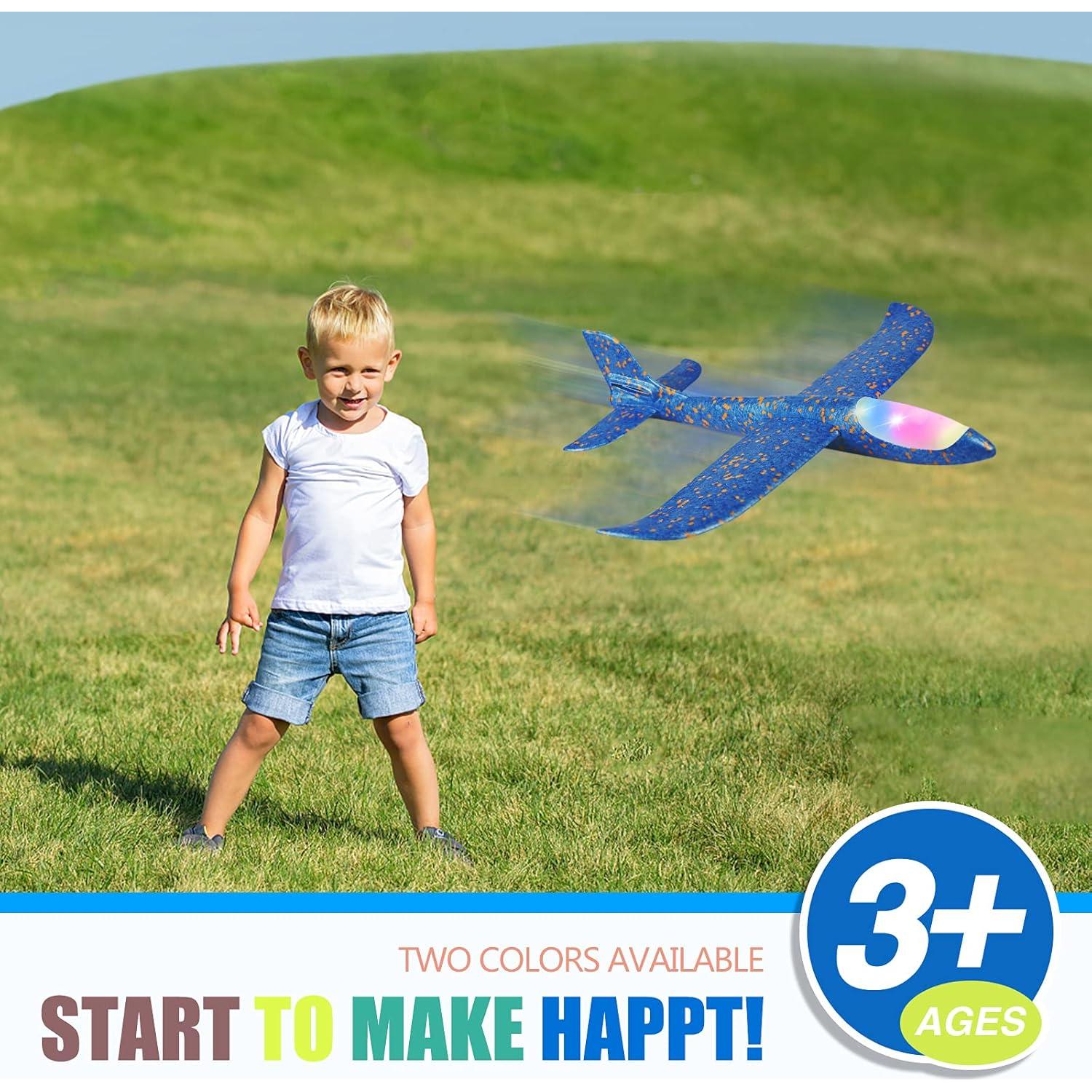 Paquete de 2 Aviones de Luz LED CUKU 44.5 cm Juguete Volador