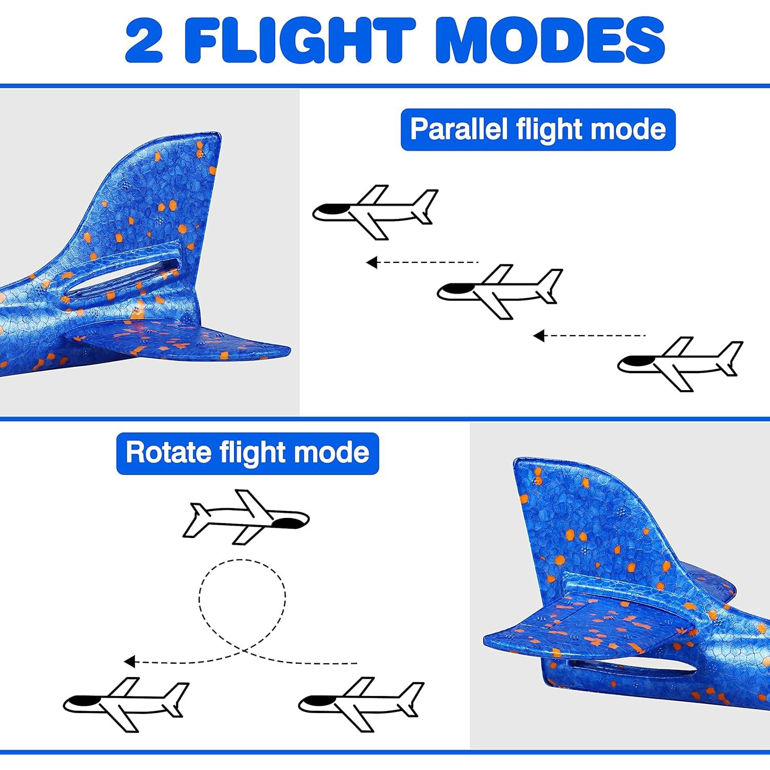 CUKU Paquete de 4 Juguetes de Avión LED - 44.5 cm