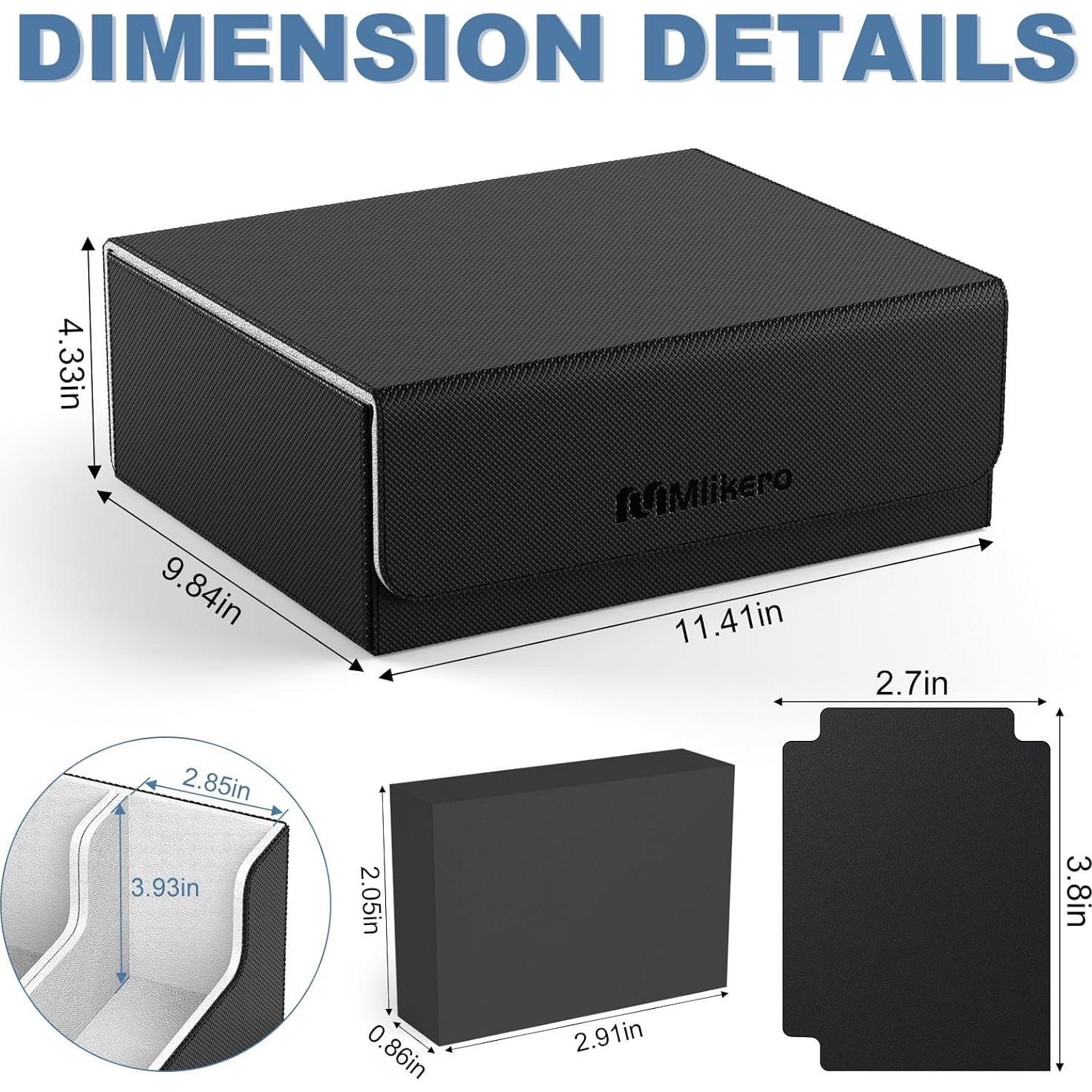 Caja de Almacenamiento de Cartas Mlikero 1800+ con Divisores