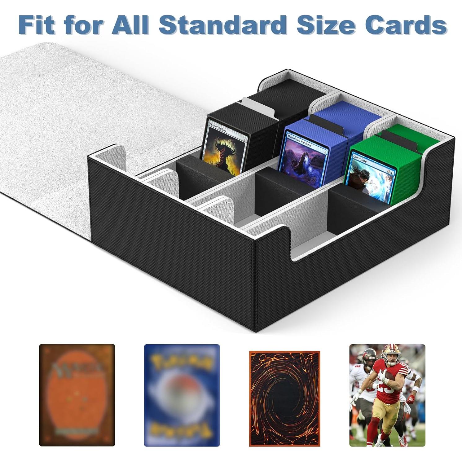 Caja de Almacenamiento de Cartas Mlikero 1800+ con Divisores