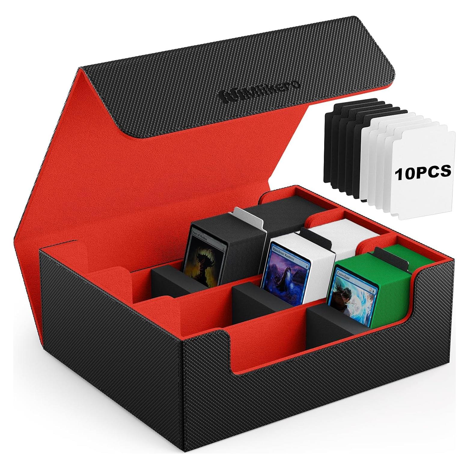 Caja de Cartas Mlikero 1800+ con Divisores y Cierre Magnético