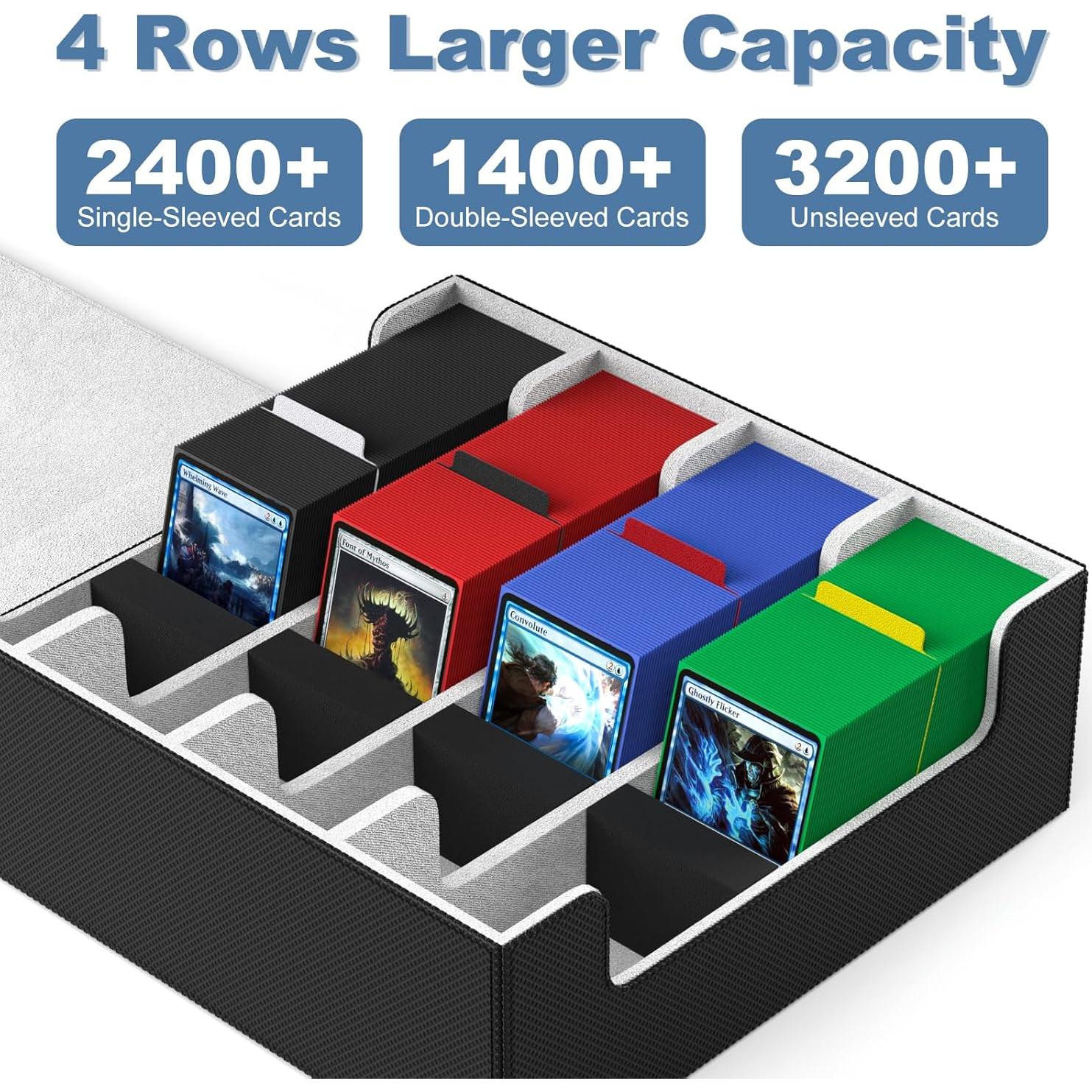Caja de Cartas Mlikero 4 Filas Negra 2400+ Cartas