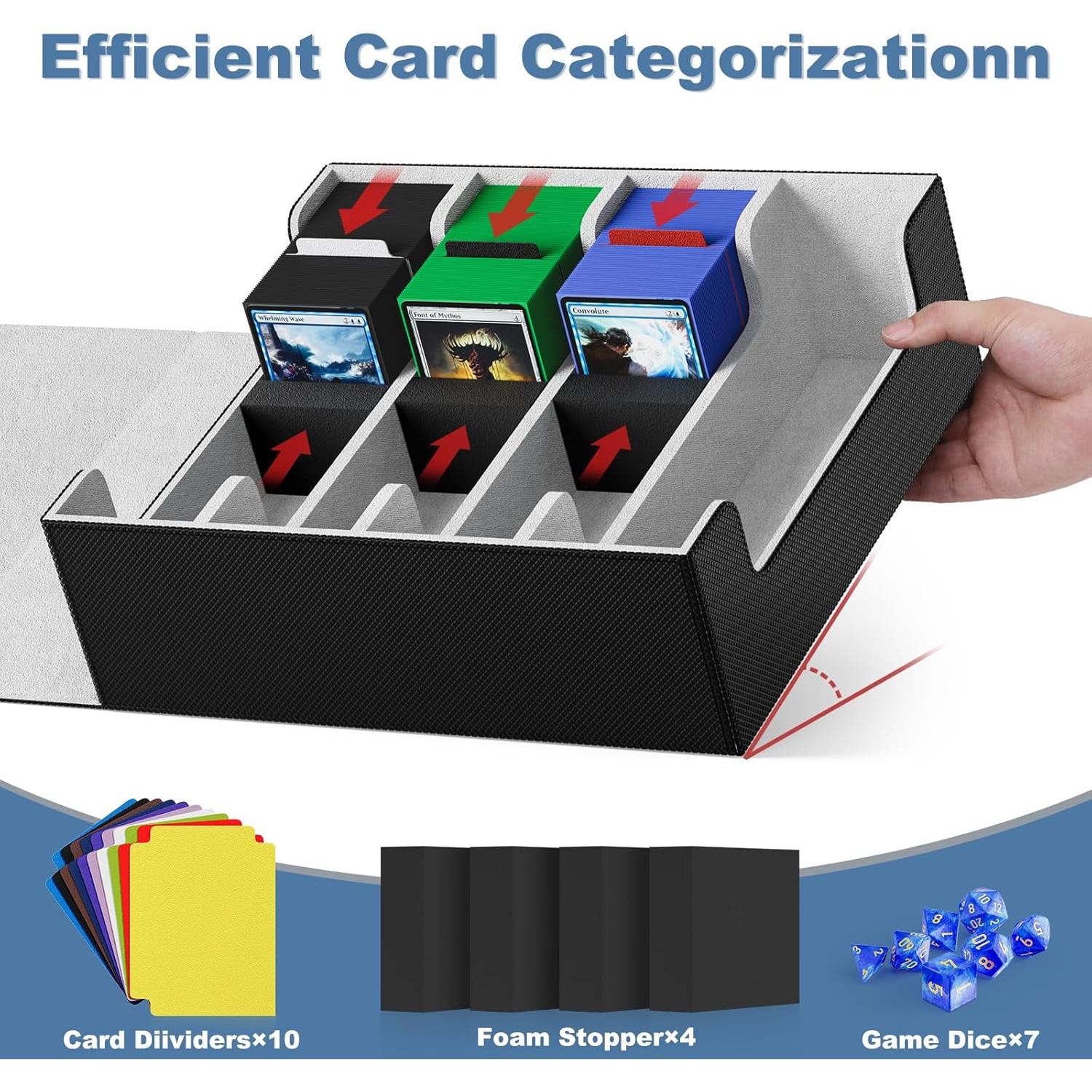 Caja de Cartas Mlikero 4 Filas Negra 2400+ Cartas