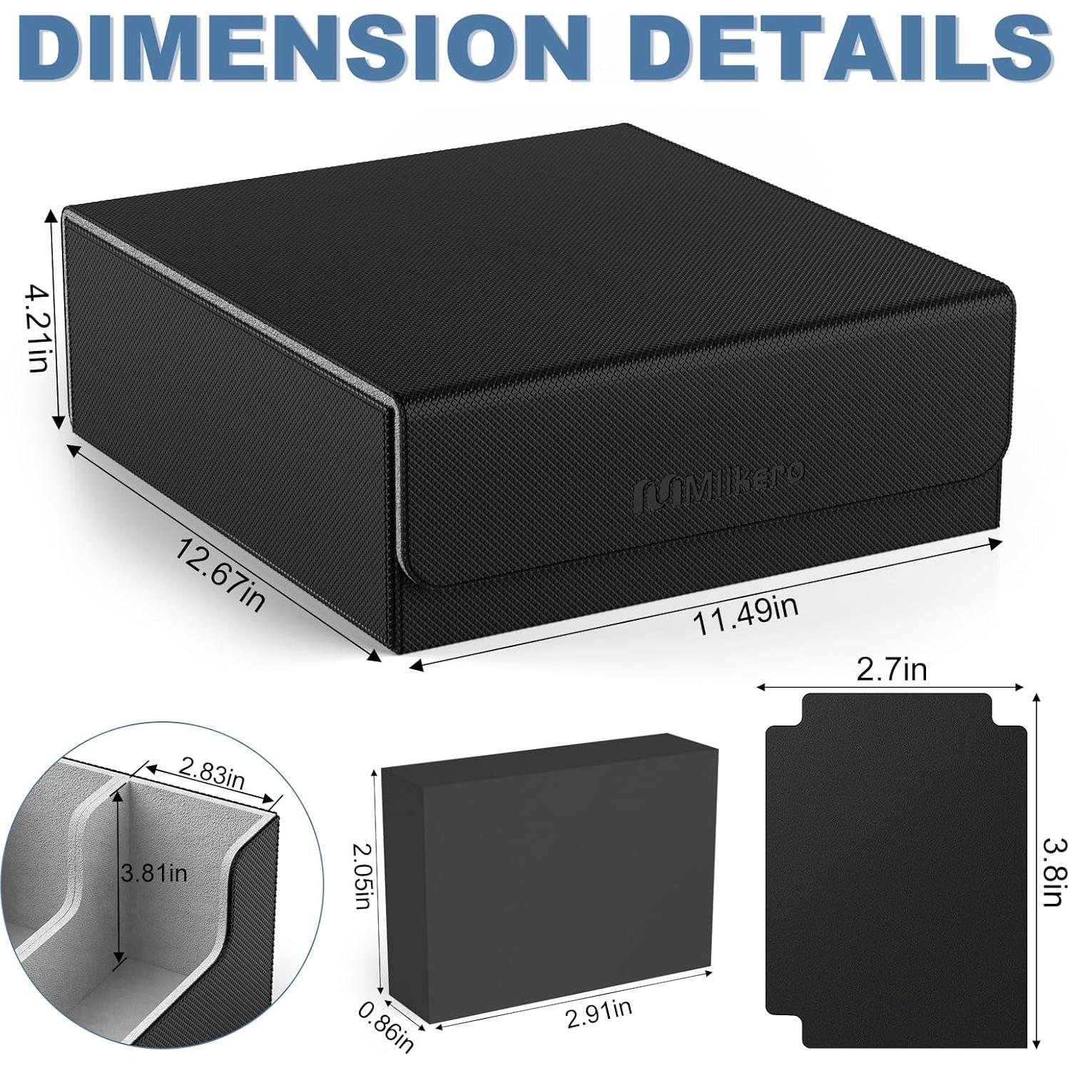 Caja de Cartas Mlikero 4 Filas Negra 2400+ Cartas