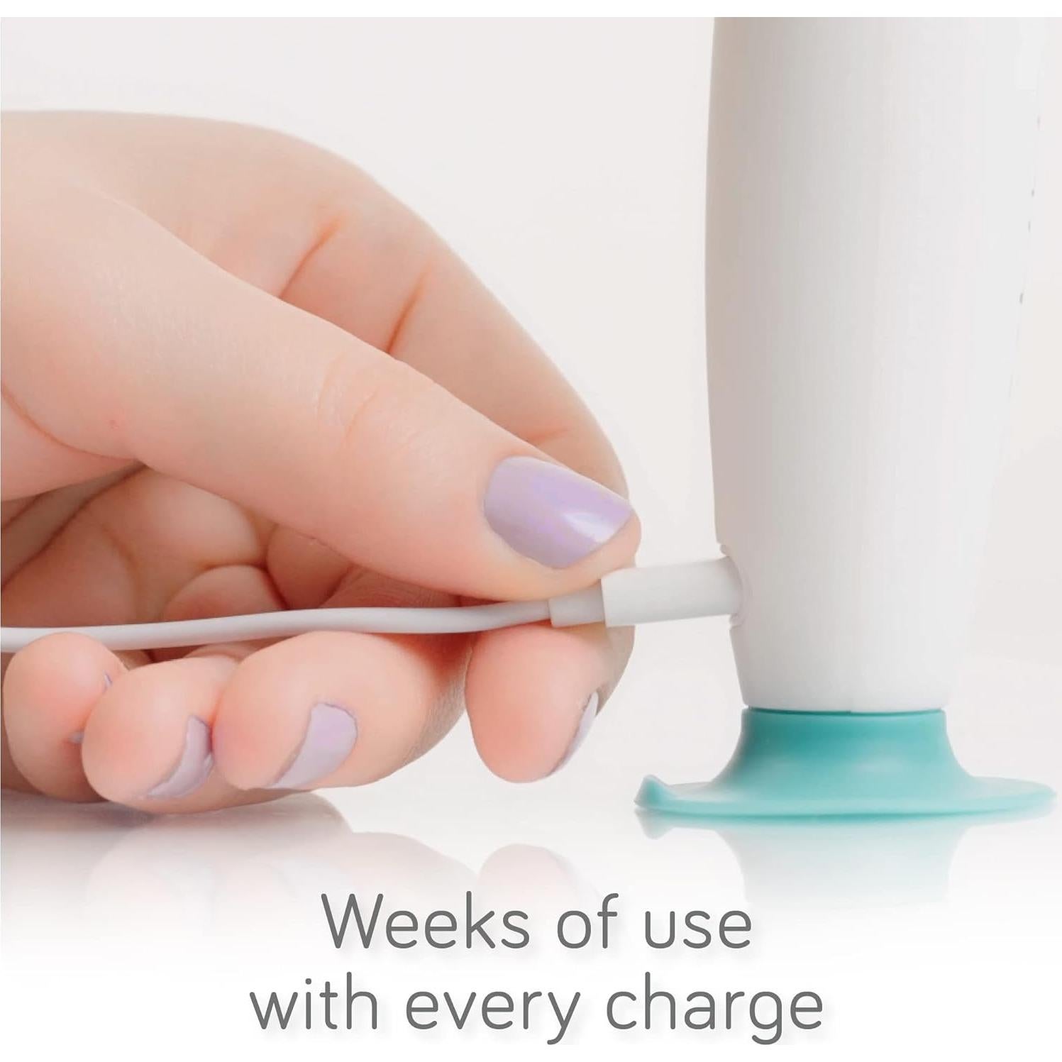 Limpiador Eléctrico de Botellas Nanobebe - Recargable, Verde Azulado