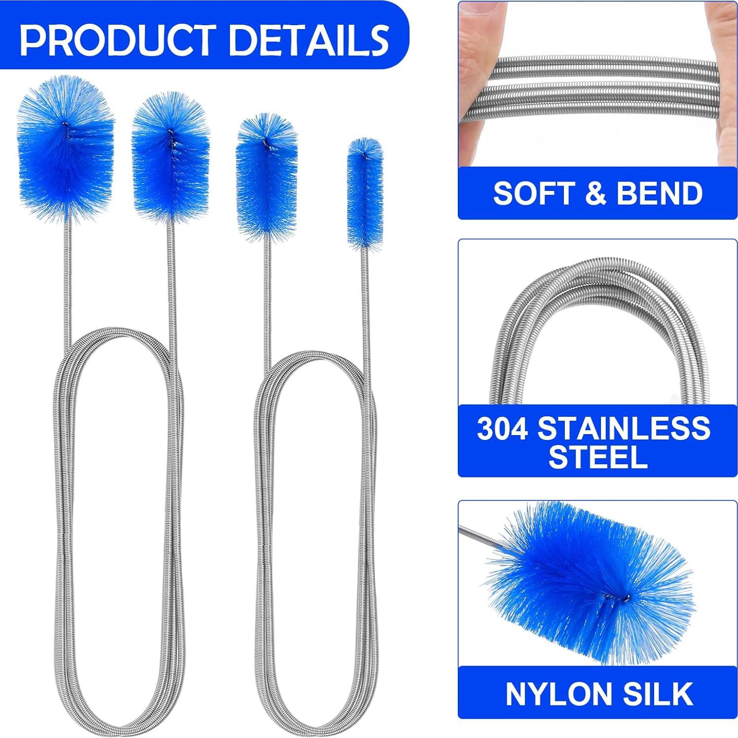 Juego de cepillos de limpieza de desagües AuraMeilon 6 piezas