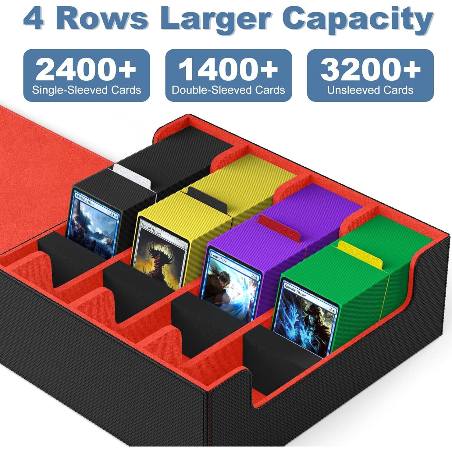 Caja de Cartas Mlikero 4 Filas 2400+ Cartas Impermeable