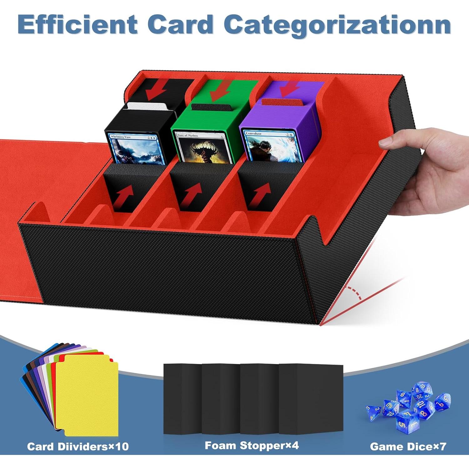 Caja de Cartas Mlikero 4 Filas 2400+ Cartas Impermeable