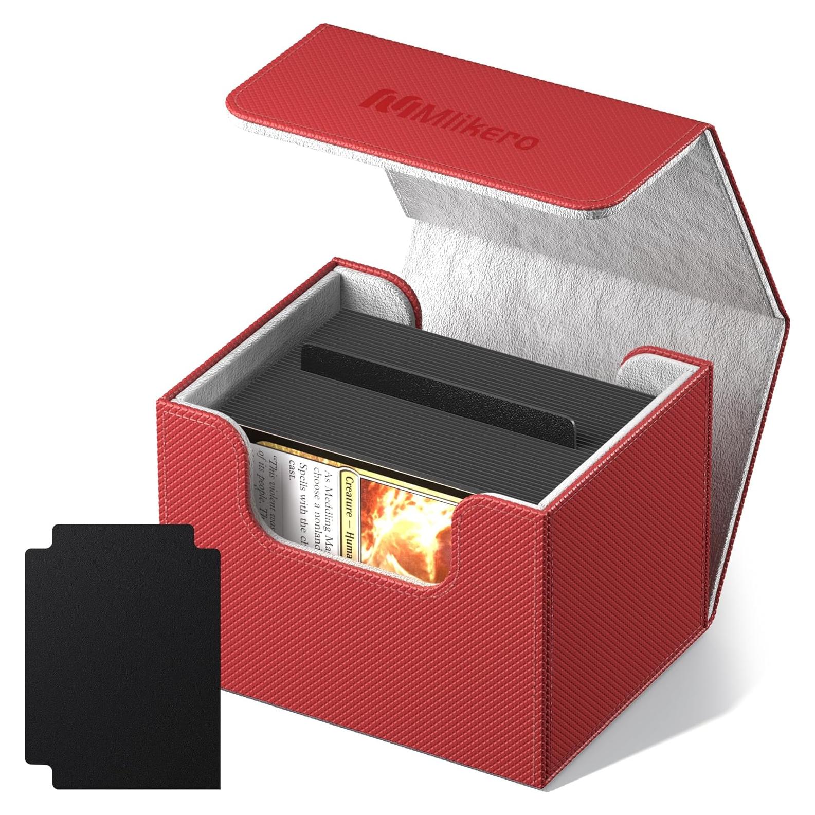 Caja de Barajas Mlikero Rojo para 100+ Cartas TCG