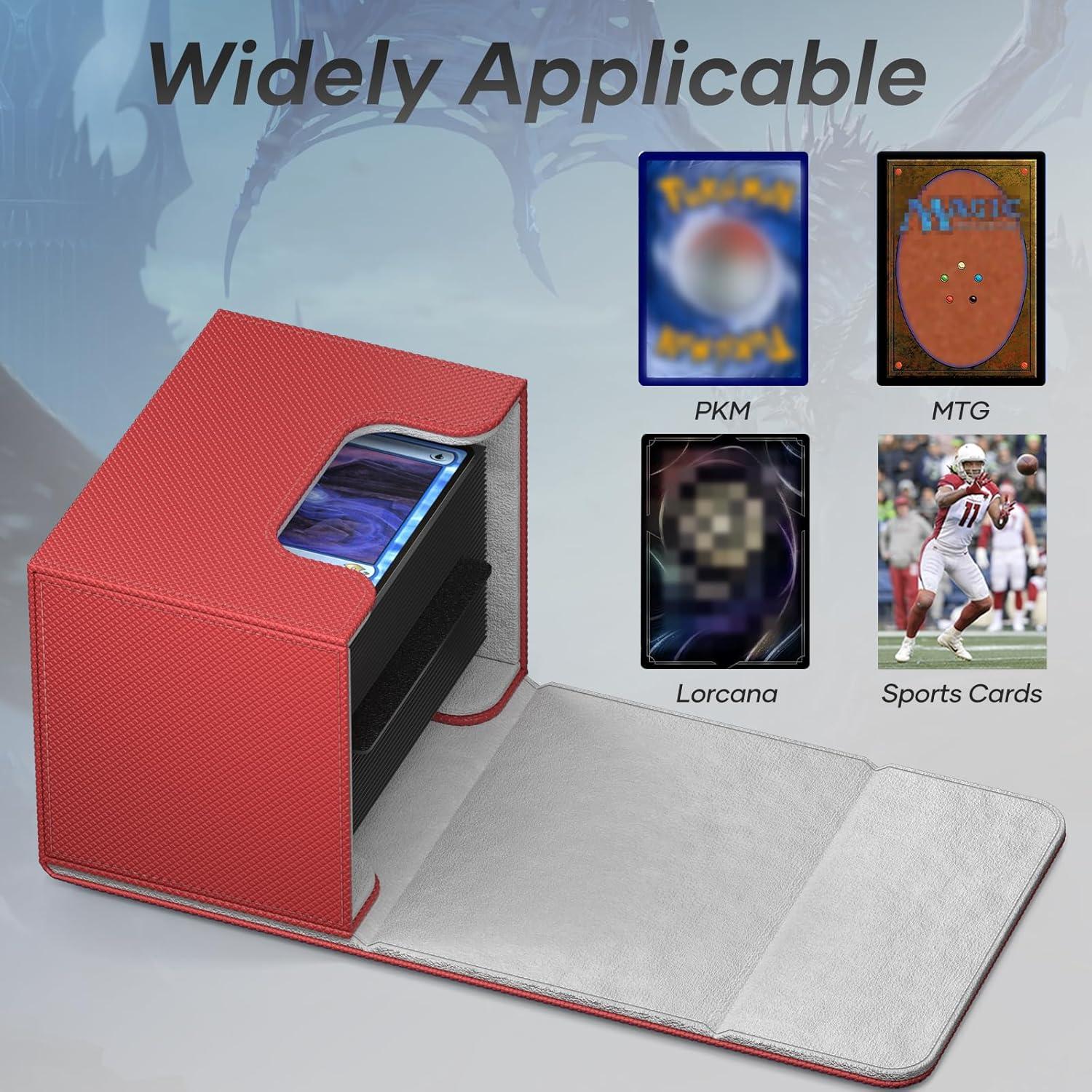 Caja de Barajas Mlikero Rojo para 100+ Cartas TCG