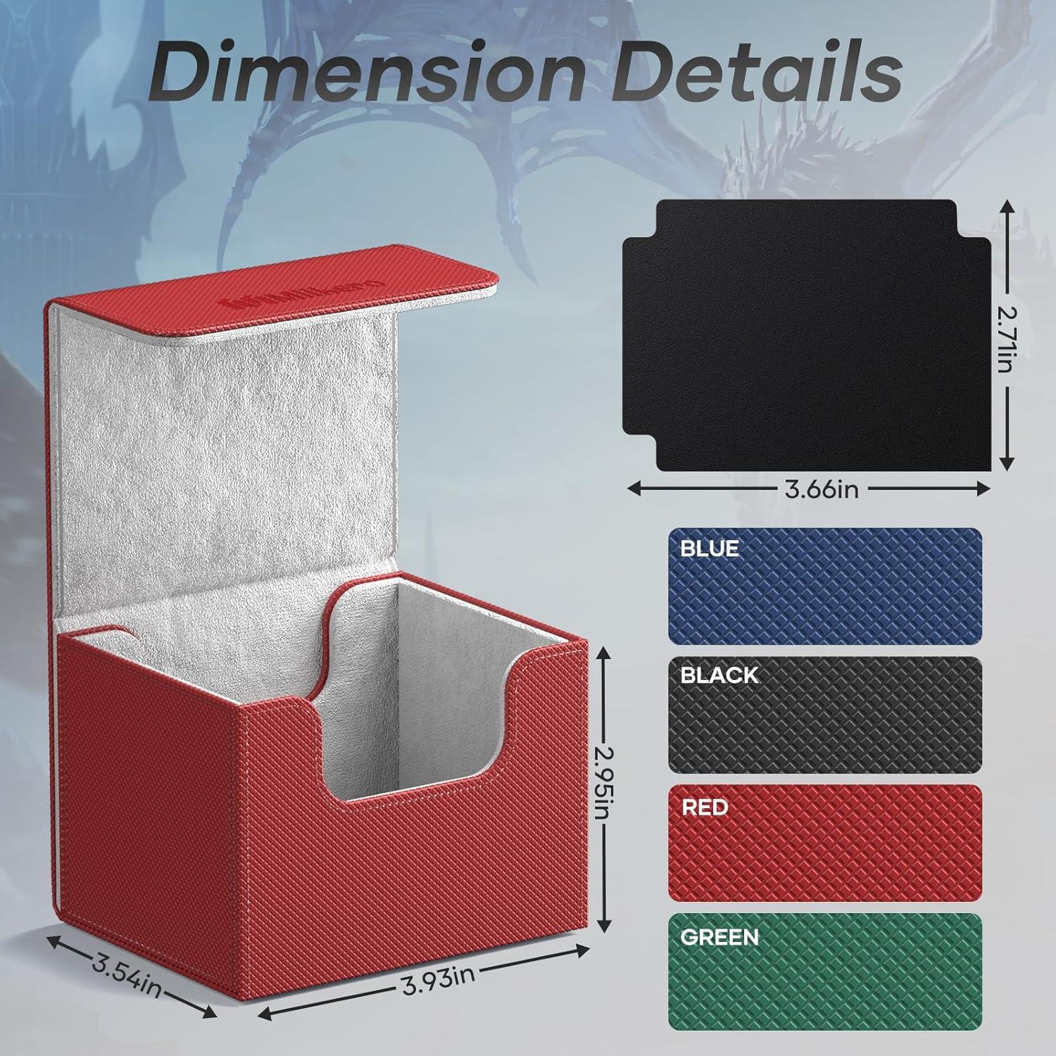 Caja de Barajas Mlikero Rojo para 100+ Cartas TCG