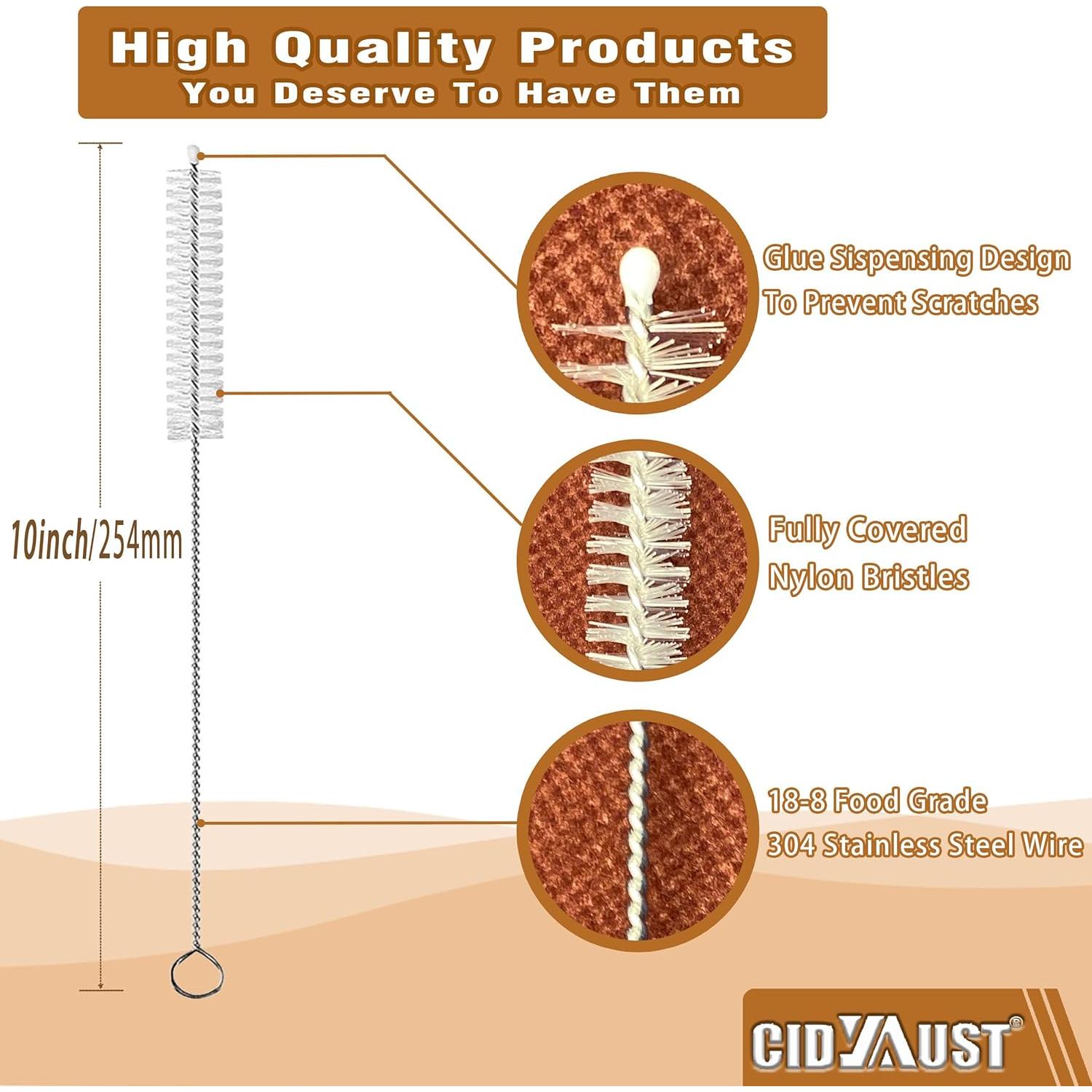 Set de 10 Cepillos Limpiadores de Popotes CIDYAUST 26.9 cm