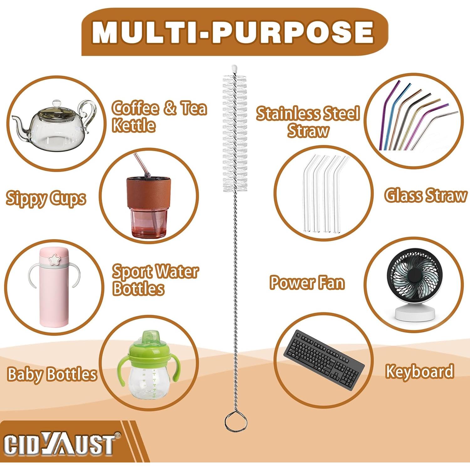 Set de 10 Cepillos Limpiadores de Popotes CIDYAUST 26.9 cm