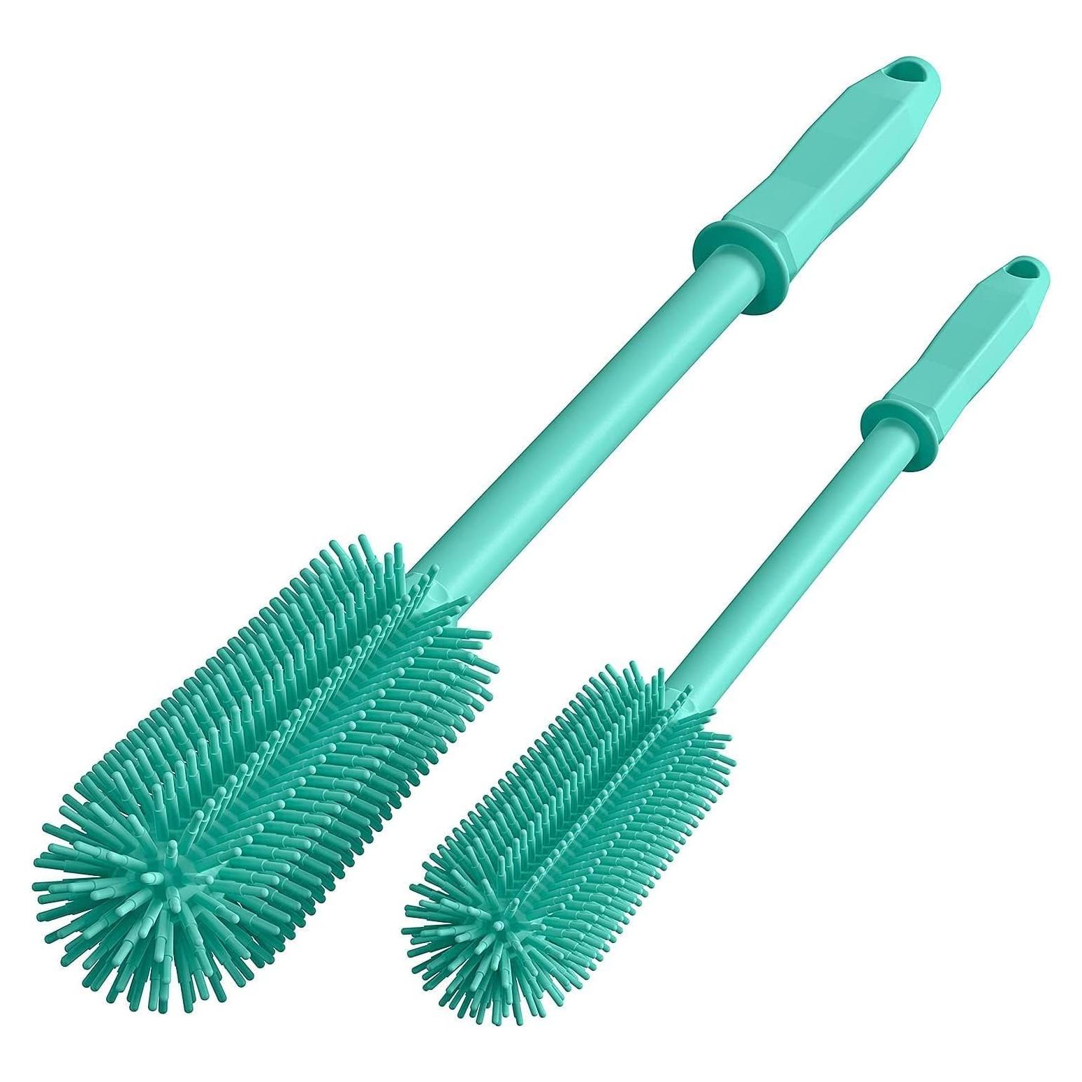 Cepillo de Limpieza de Botellas SUPPHOUS 2 Piezas Silicona Verde 40.64 cm