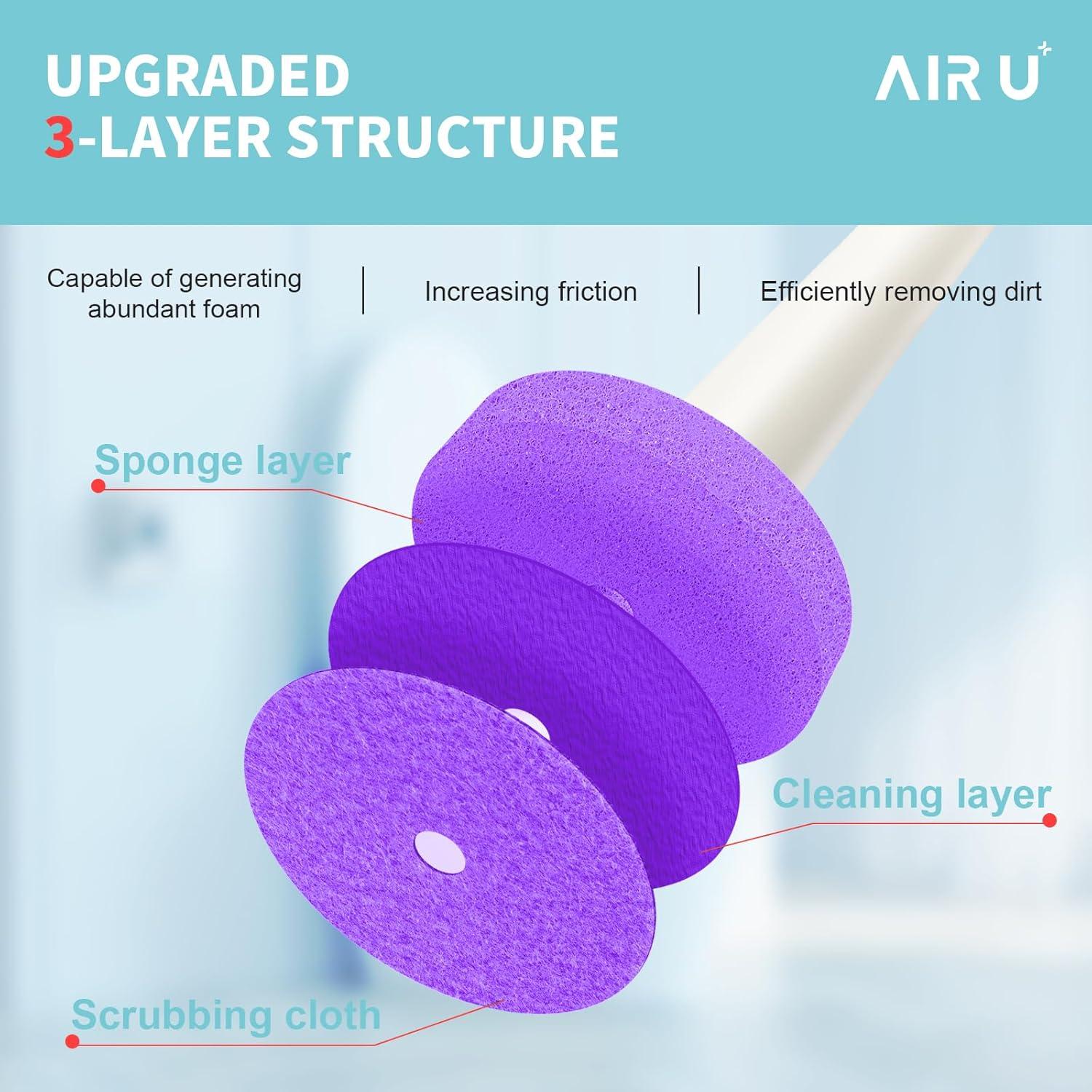 48 Recargas de Cabeza de Cepillo de Inodoro AIR U+ Púrpura