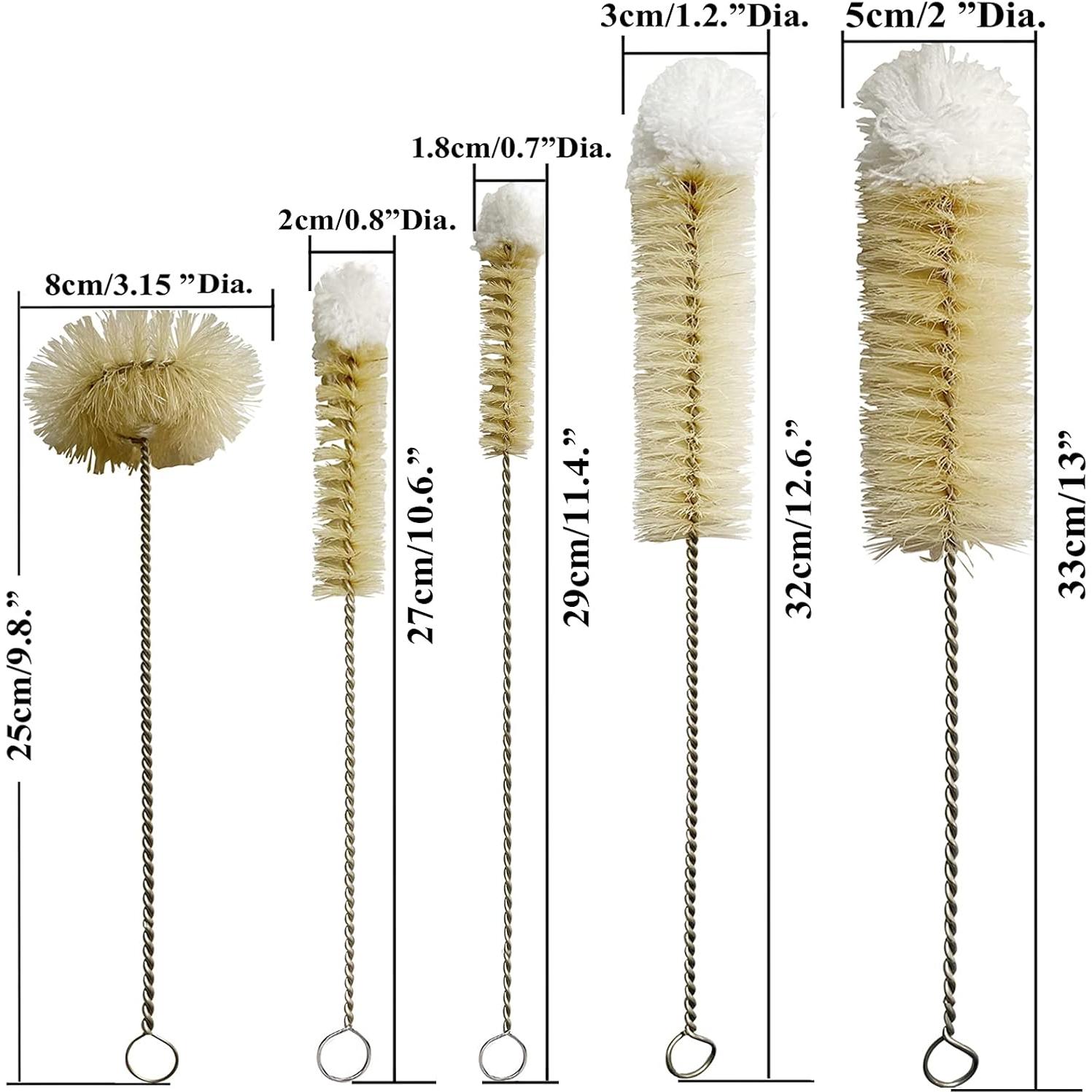 Juego de 5 cepillos de limpieza NewFerU para botellas