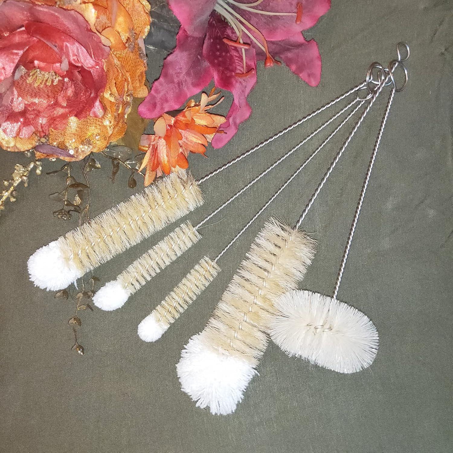 Juego de 5 cepillos de limpieza NewFerU para botellas