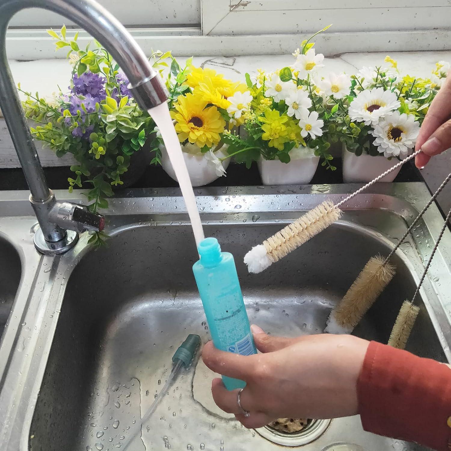 Juego de 5 cepillos de limpieza NewFerU para botellas