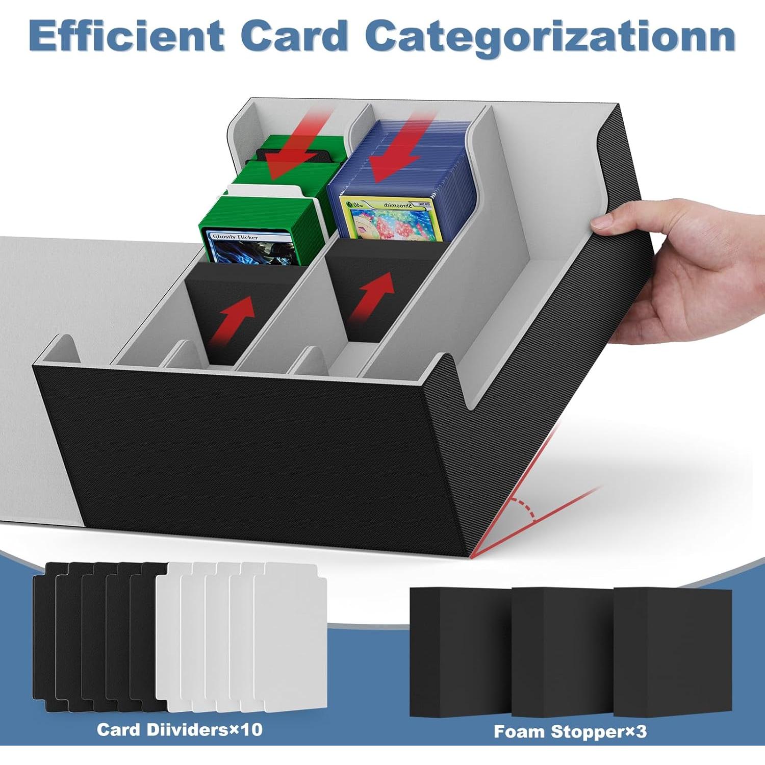 Caja de Almacenamiento de Cartas Mlikero 1800+ con Cierre Magnético