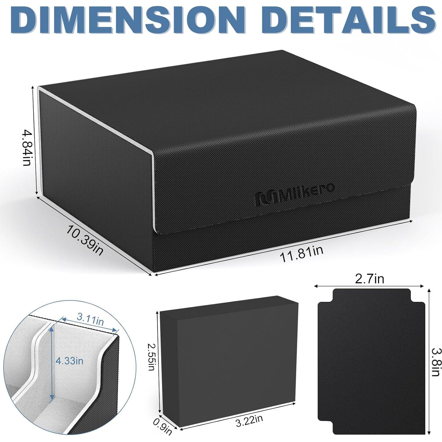 Caja de Almacenamiento de Cartas Mlikero 1800+ con Cierre Magnético