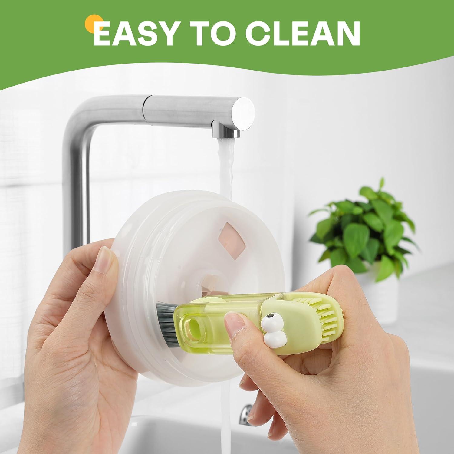 Kit de Limpieza de Tazas Longjoy 4 en 1 con Cepillo de Paja