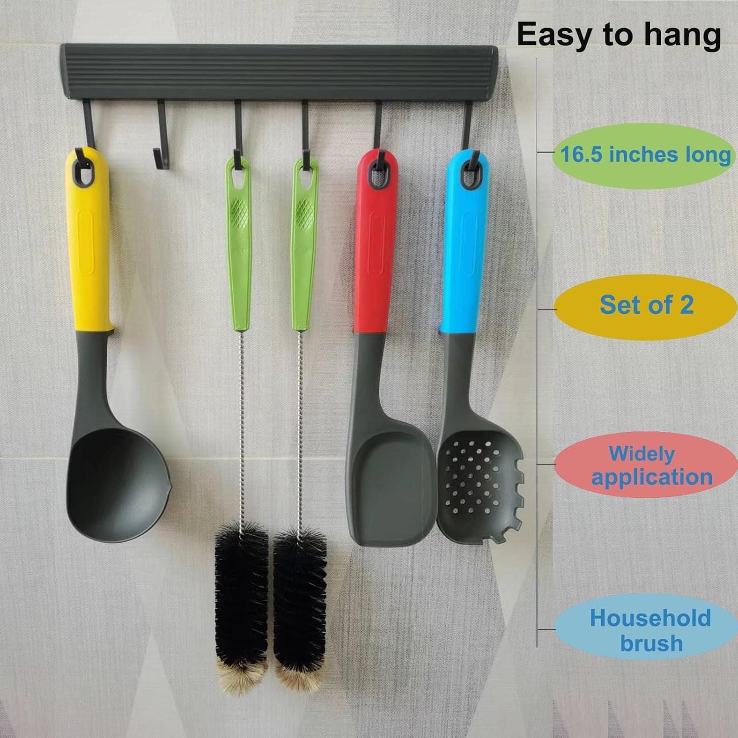 Paquete de 2 cepillos de limpieza Dokpod para botellas largas