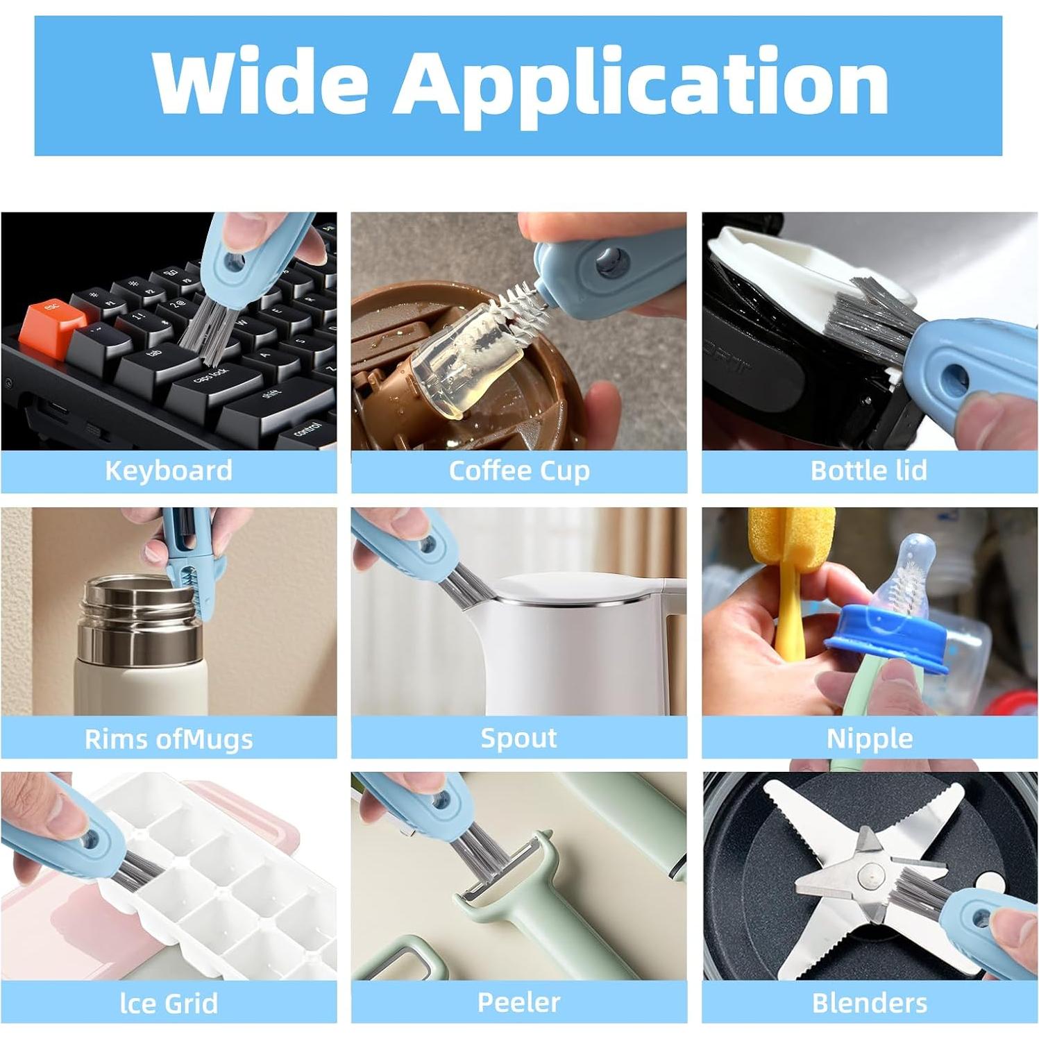 Juego de Cepillos de Limpieza TQRR 3 en 1 Multicolor