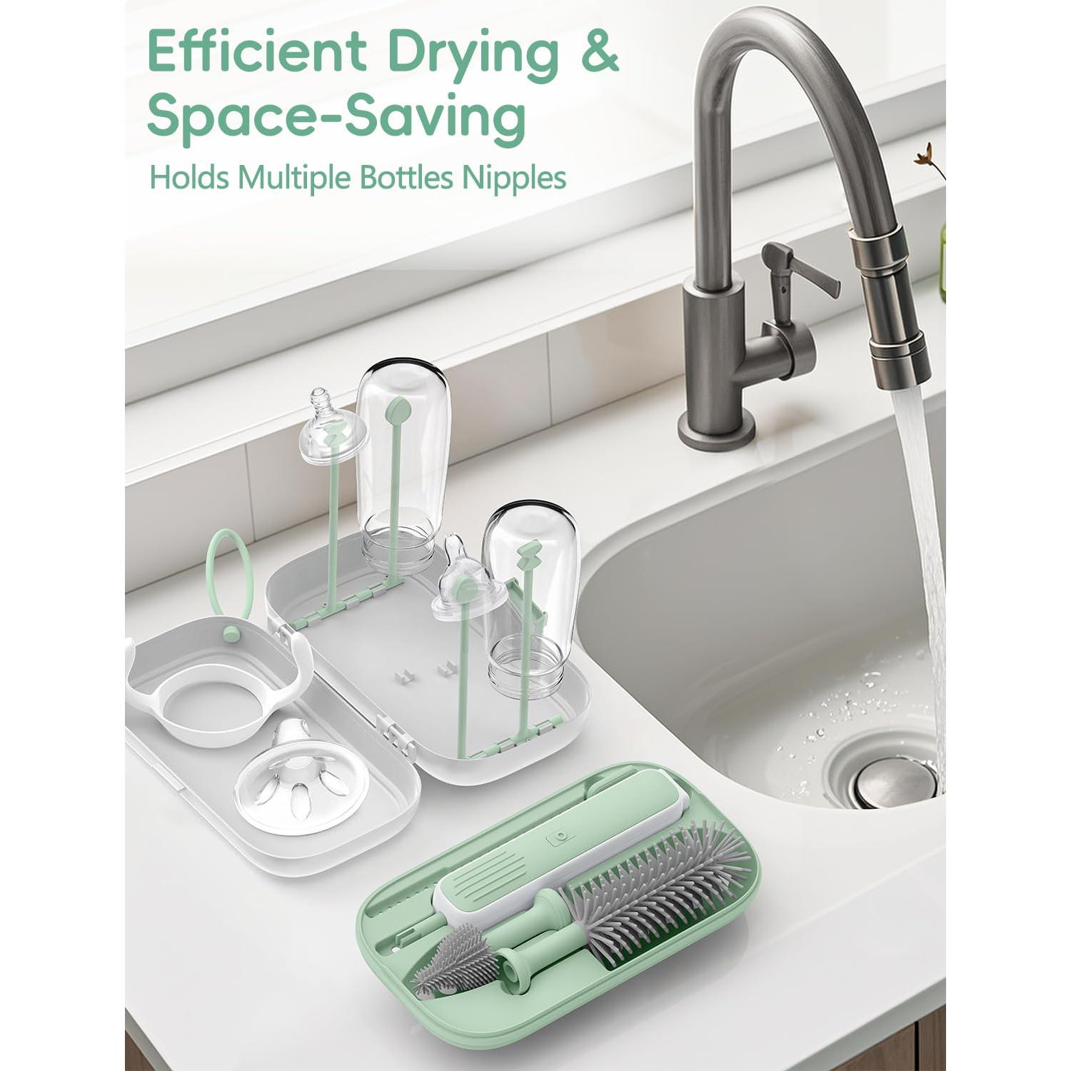 Limpiador Eléctrico de Botellas YASEW Verde 2000mAh Portátil