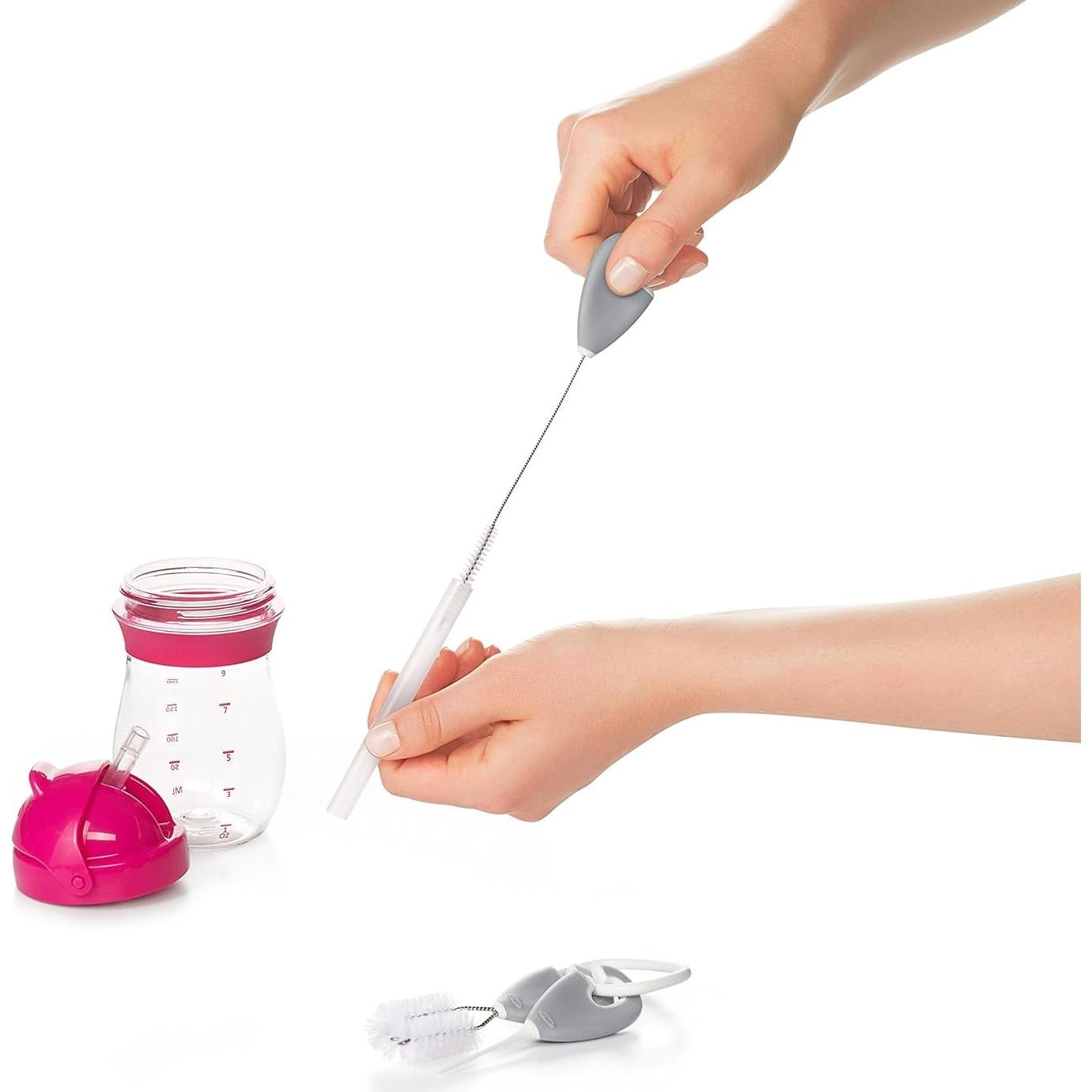 Juego de Limpieza OXO Tot para Vasos y Pajitas - Gris