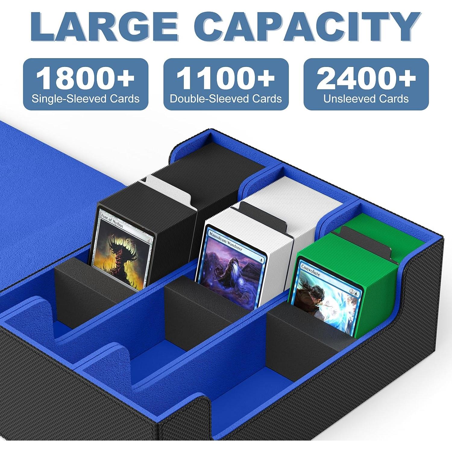 Caja de Cartas Mlikero 1800+ con Divisores y Cierre Magnético