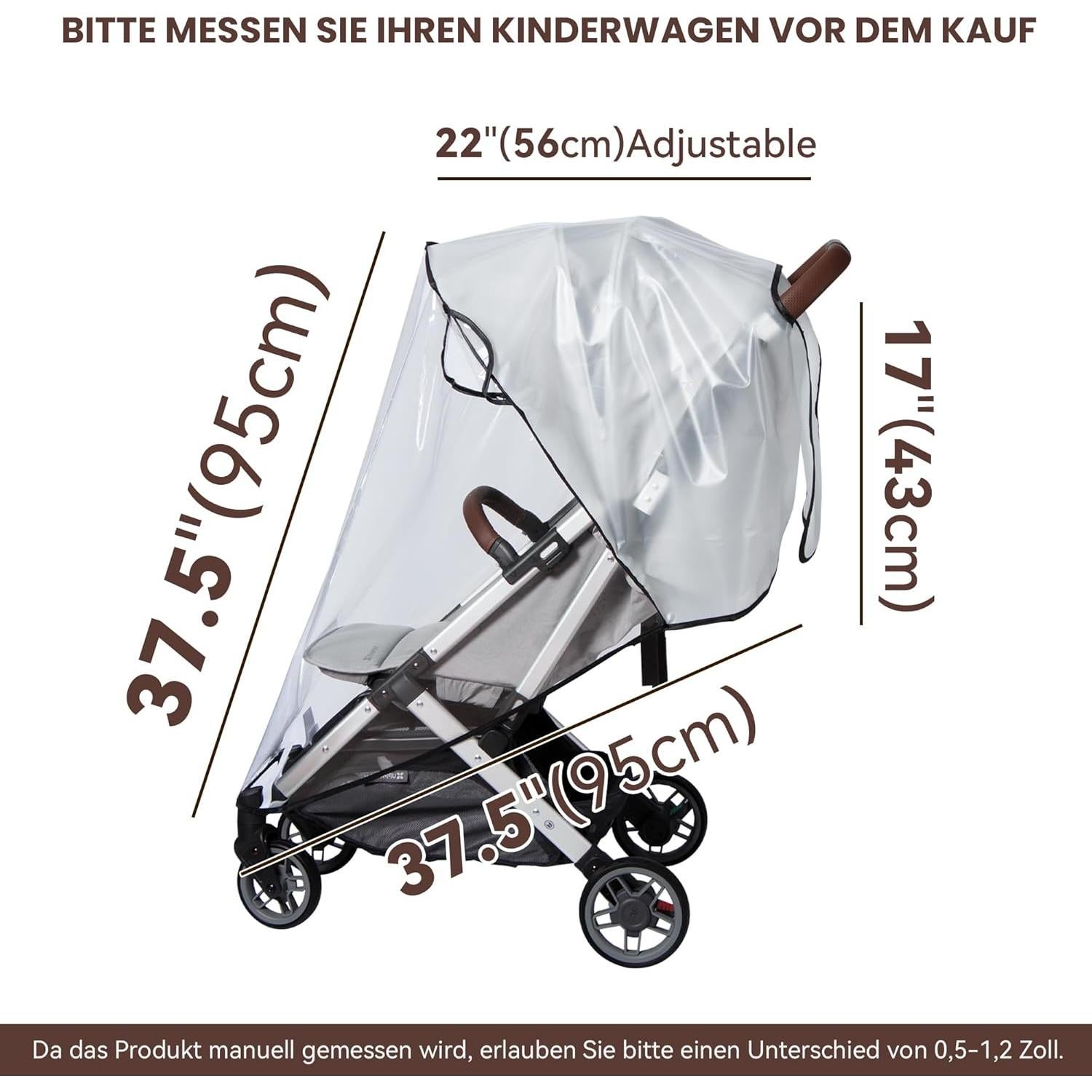 Cubierta de Lluvia Bemece para Cochecito Universal - Impermeable