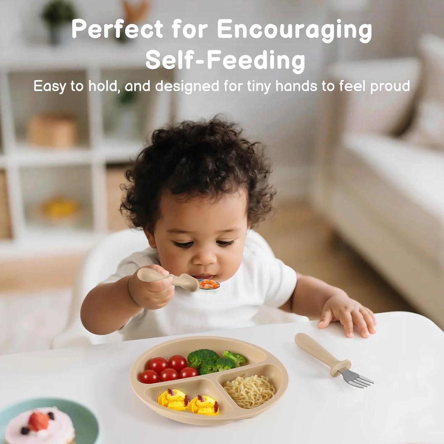 Set de Cubiertos para Niños Eascrozn 6 Piezas Acero Inoxidable