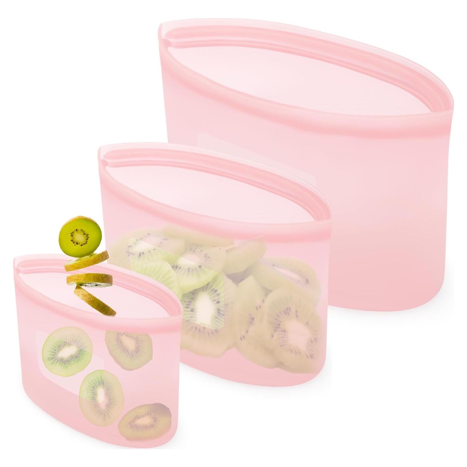 Bolsas de Almacenamiento de Silicona FIRAWER 3Pcs Reutilizables 227g 510g 907g