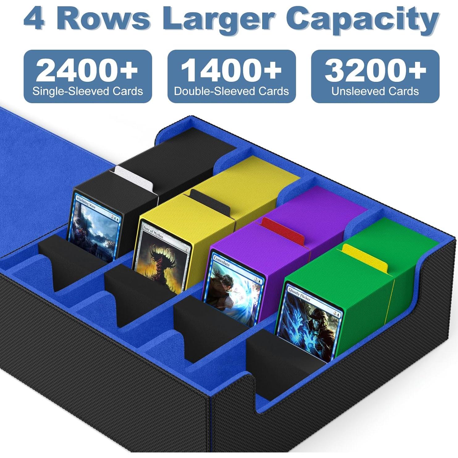 Caja de Cartas Mlikero 4 Filas 2400+ Cartas Azul