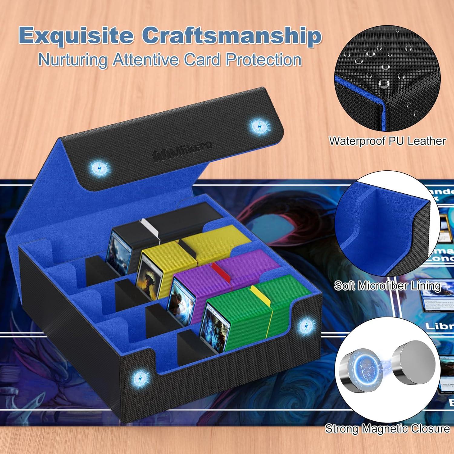 Caja de Cartas Mlikero 4 Filas 2400+ Cartas Azul