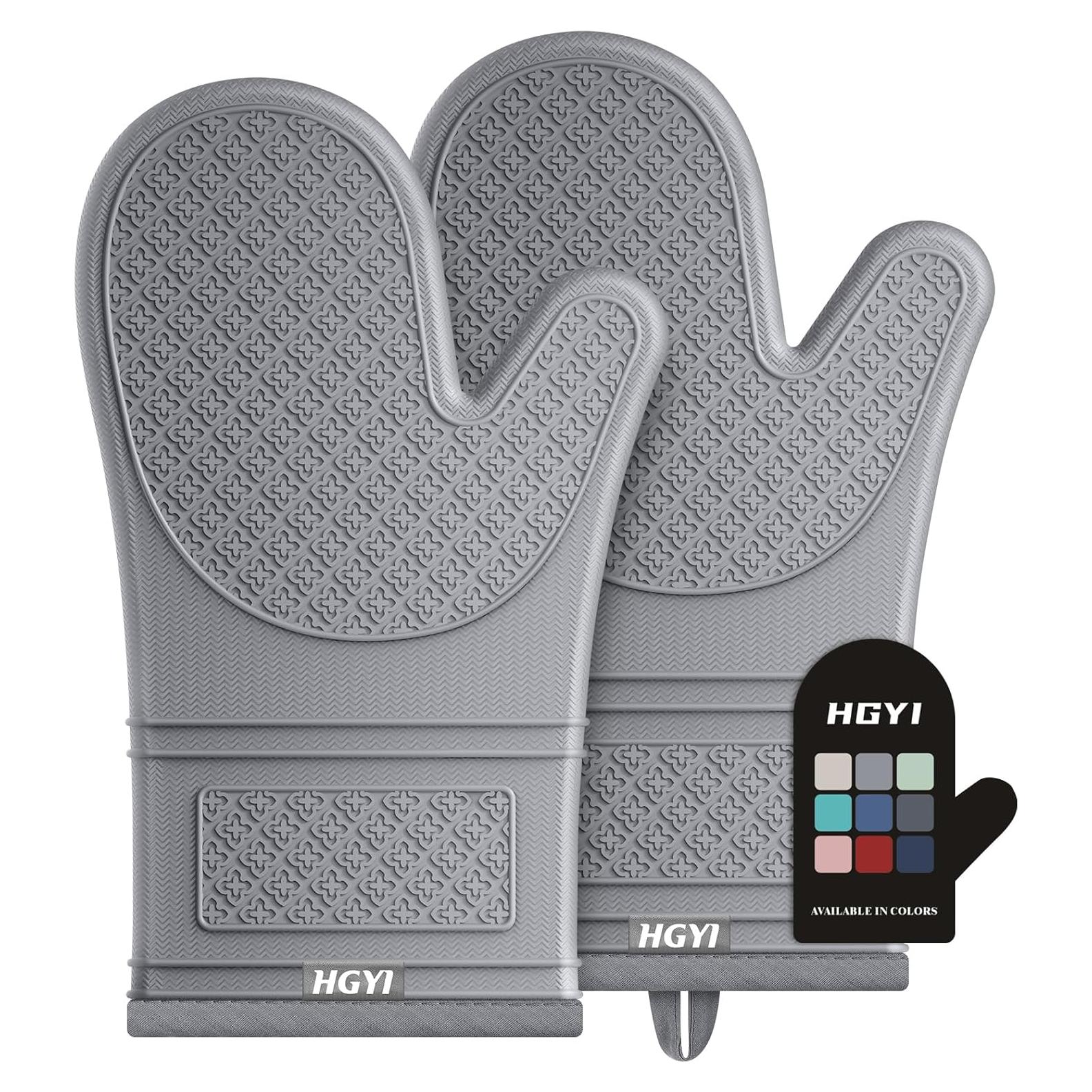 Manoplas de Horno Silicona HGYI 260°C Antideslizantes 31.75x19.43cm