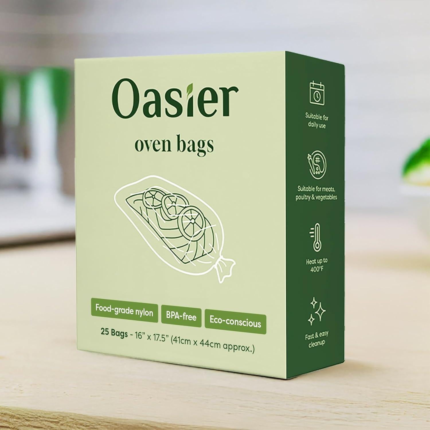 Bolsas para horno Oasier 25 unidades 40.64x44.45 cm