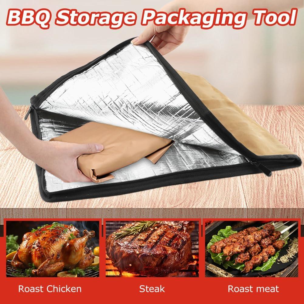 Manta BBQ LOQJSS con manoplas y pinzas, 46x25x20cm