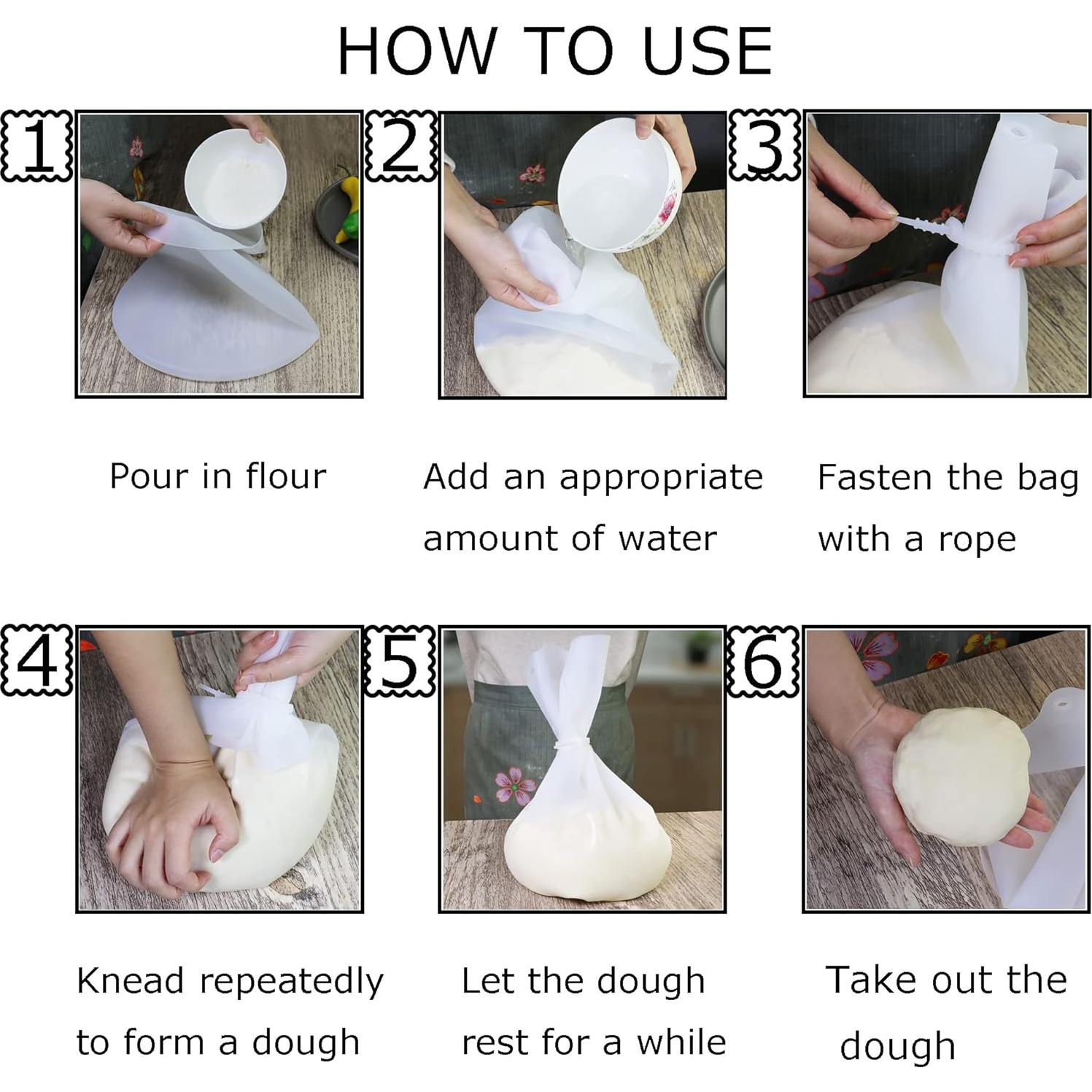 Bolsa de Amasar de Silicona XoYoZo 3000ml para Pan y Pastelería