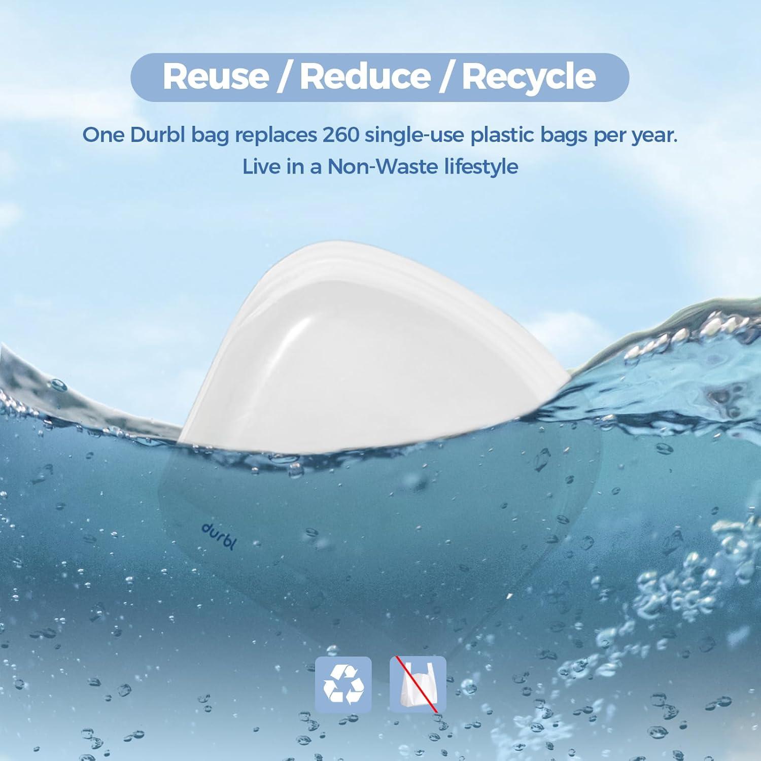 Bolsa de Congelador de Silicona Durbl 1 Galón Plegable Claro