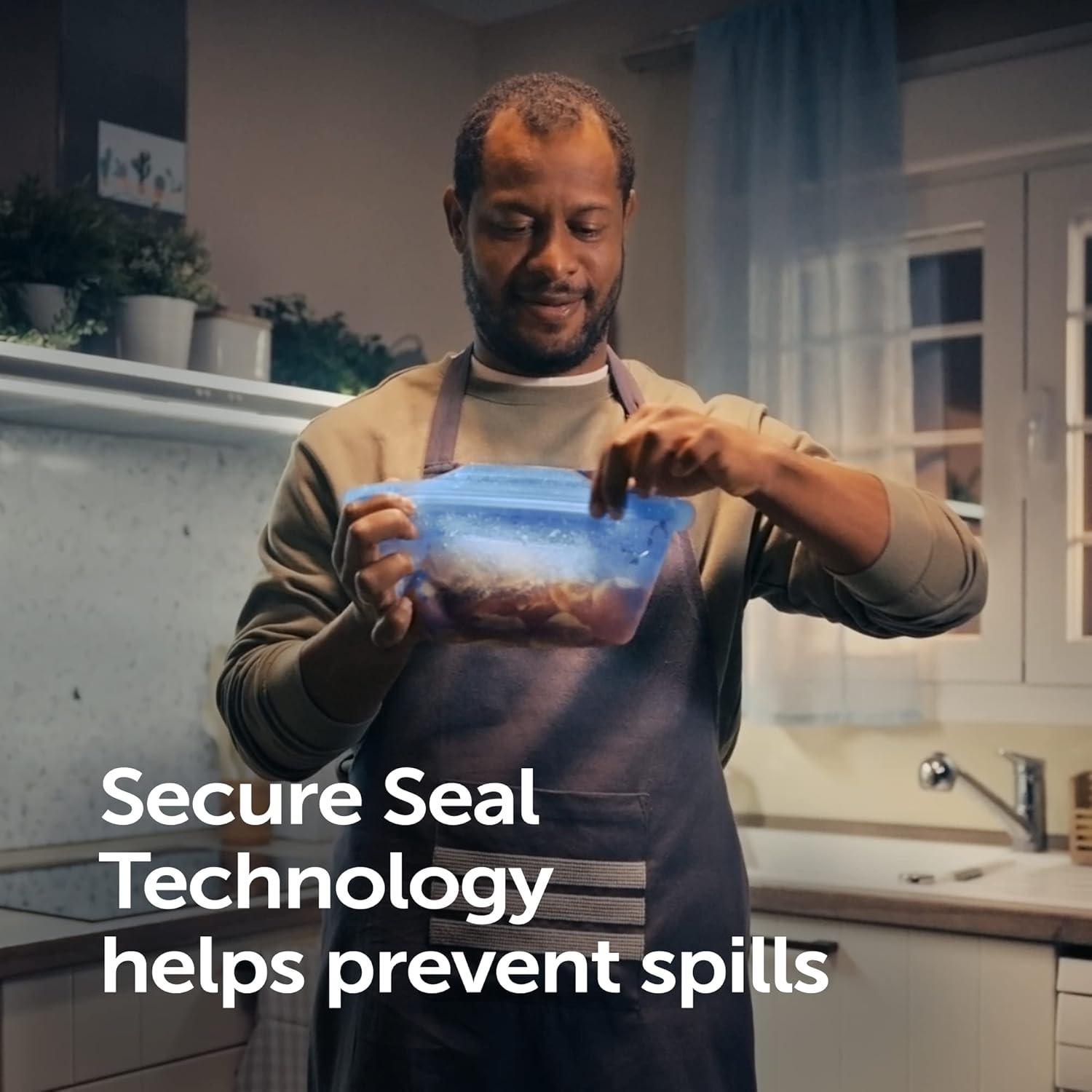 Bolsas de Silicona Reutilizables Ziploc Endurables Medianas 4 Pzas